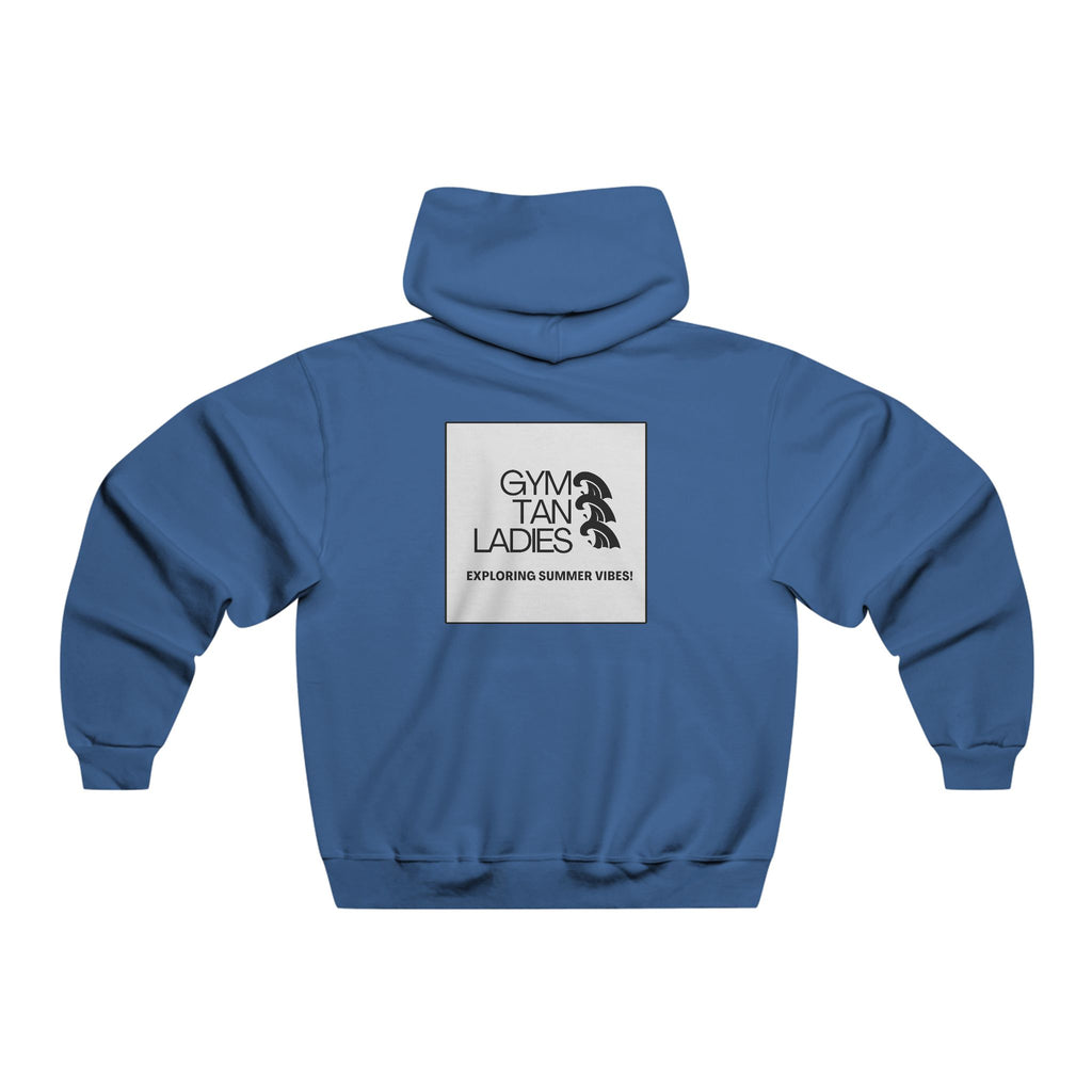 Mens Gym Tan Hoodie — 'Exploring Summer Vibes' Logo Sweatshirt