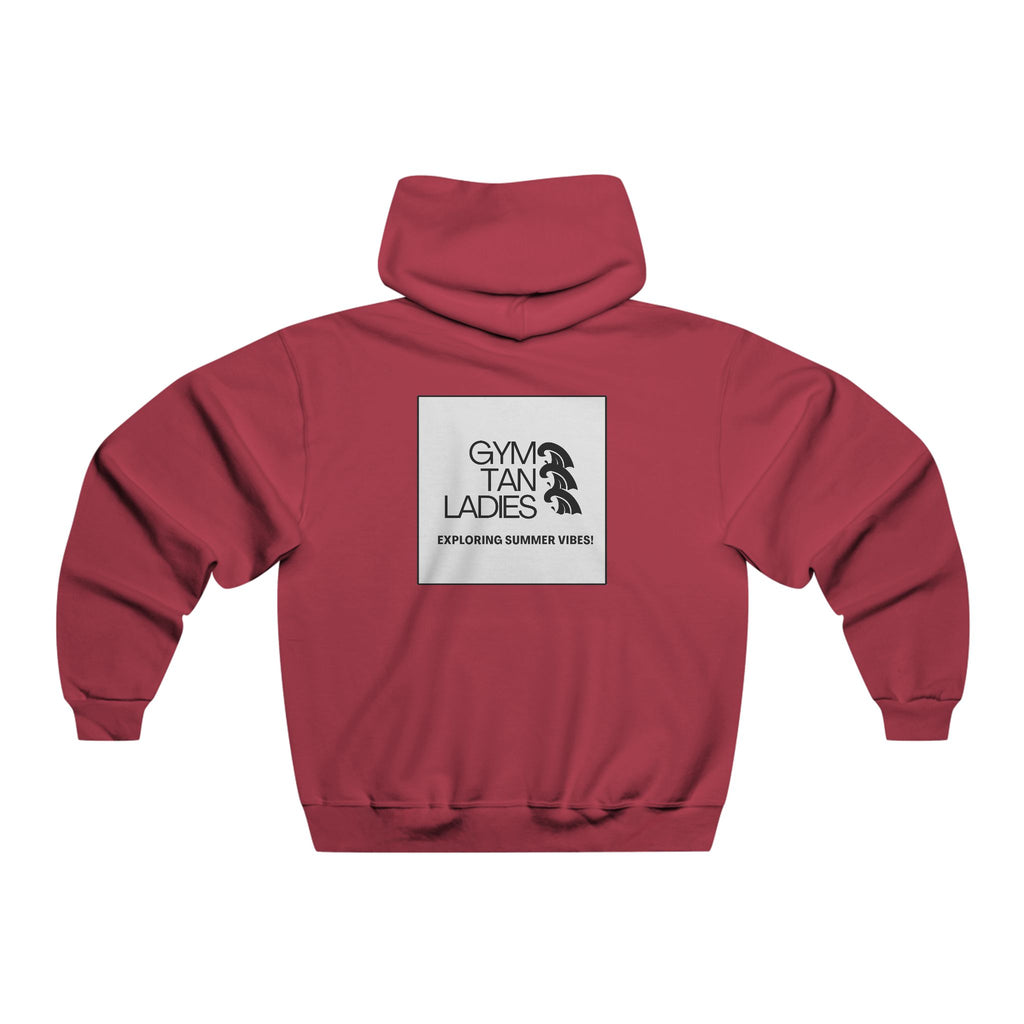 Mens Gym Tan Hoodie — 'Exploring Summer Vibes' Logo Sweatshirt