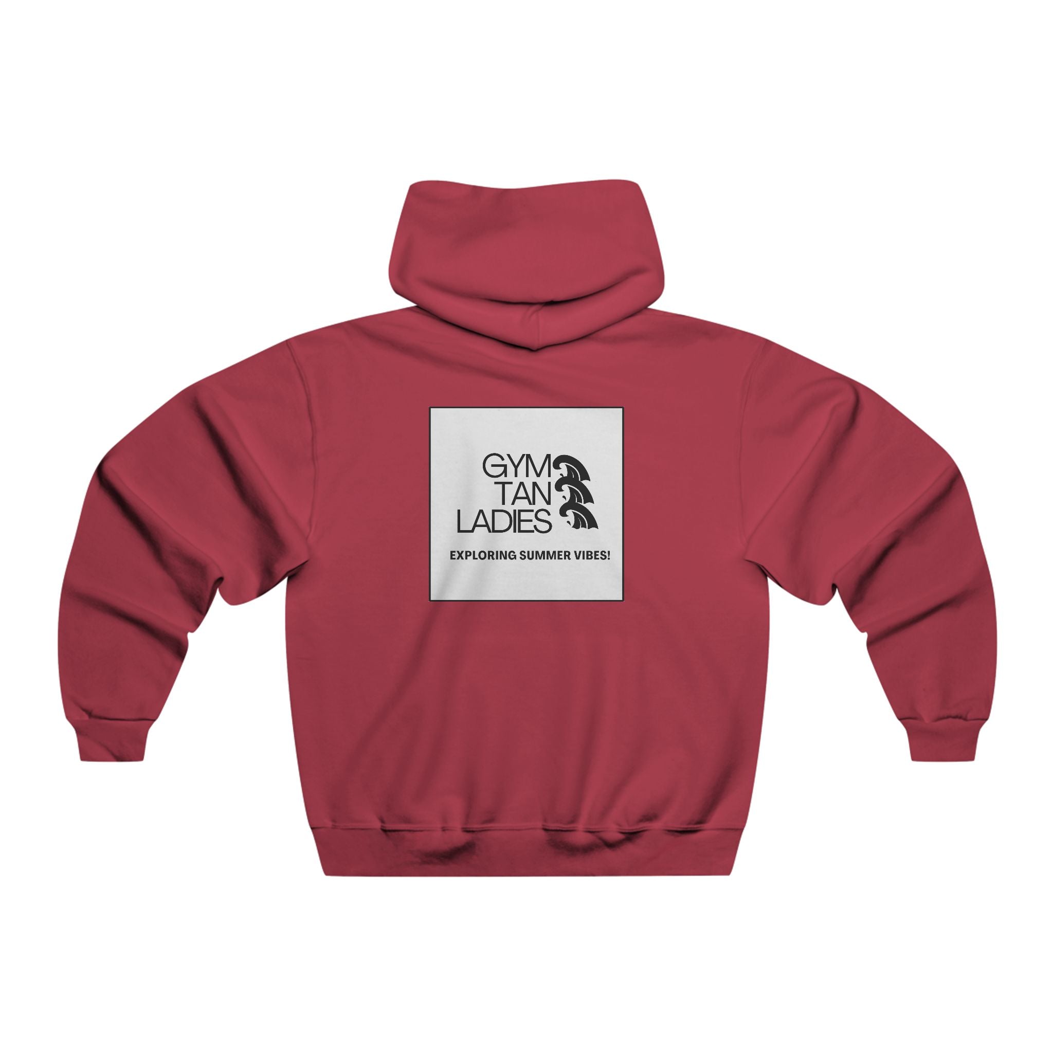 Mens Gym Tan Hoodie — 'Exploring Summer Vibes' Logo Sweatshirt