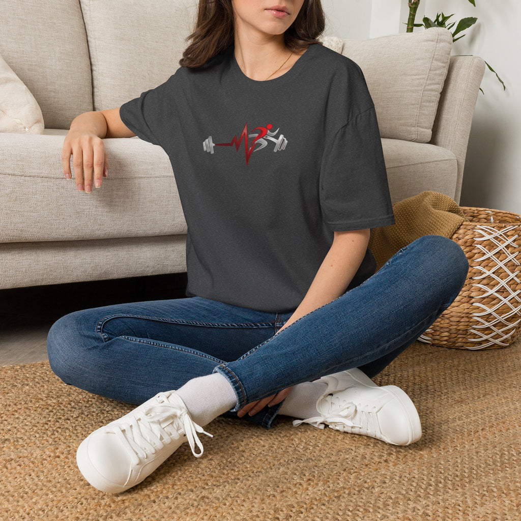 Camiseta Latido Fitness — Corredor & Barra Pulsación Gimnasio