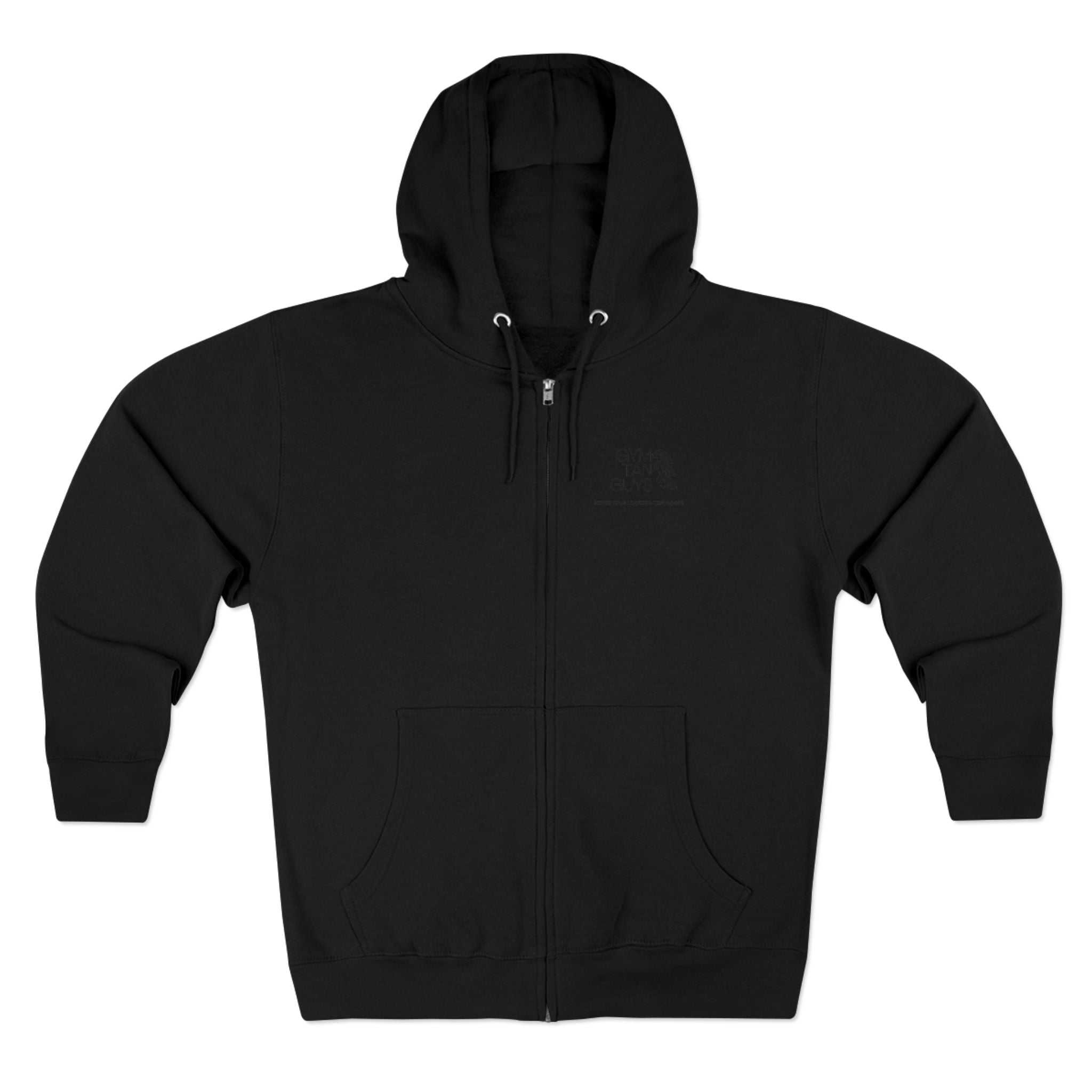 Pulse Fitne55 Gym Tan Zip Hoodie — "Never Stop Looking This Good" logo