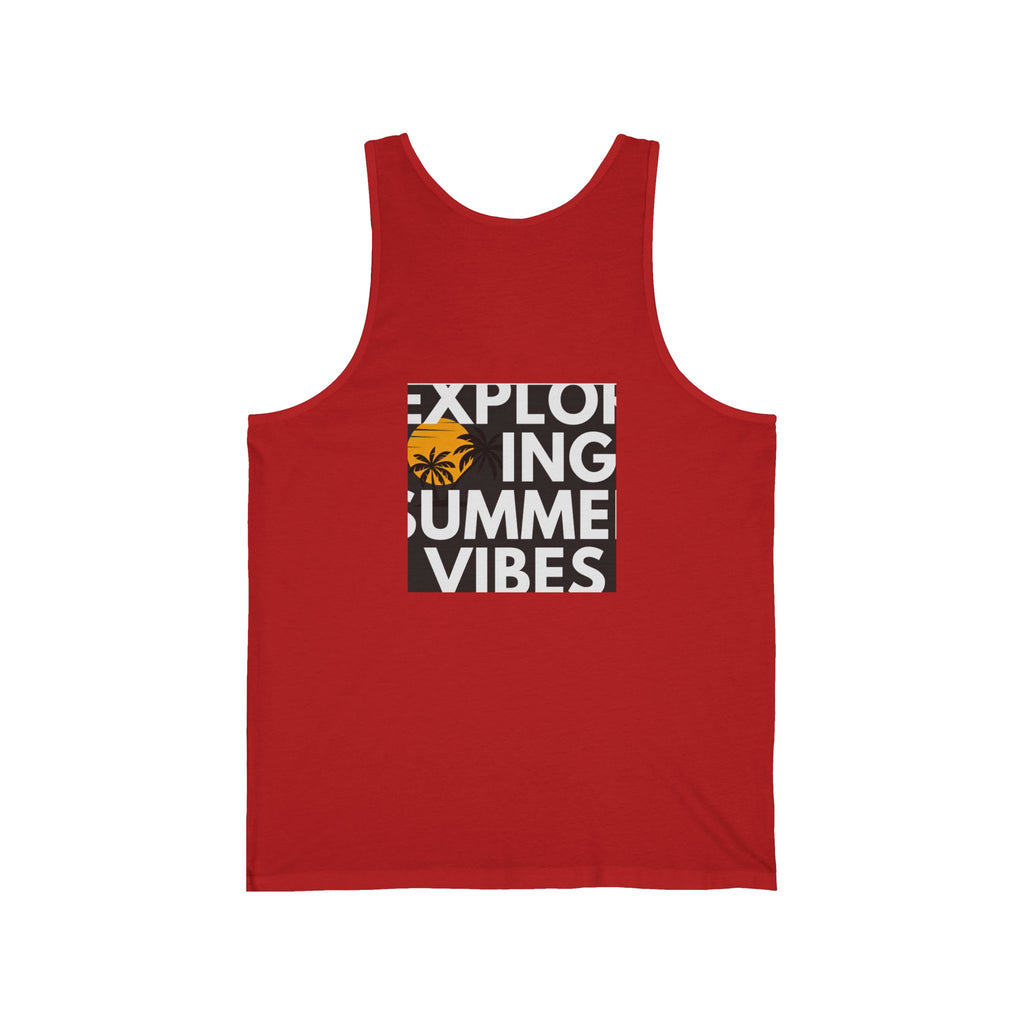 Summer Palm Tank Top — 'Summer Vibes' Sunset Beach Graphic Tank