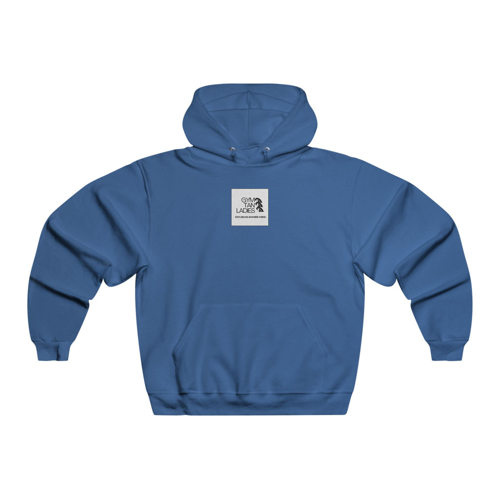 Mens Gym Tan Hoodie — 'Exploring Summer Vibes' Logo Sweatshirt