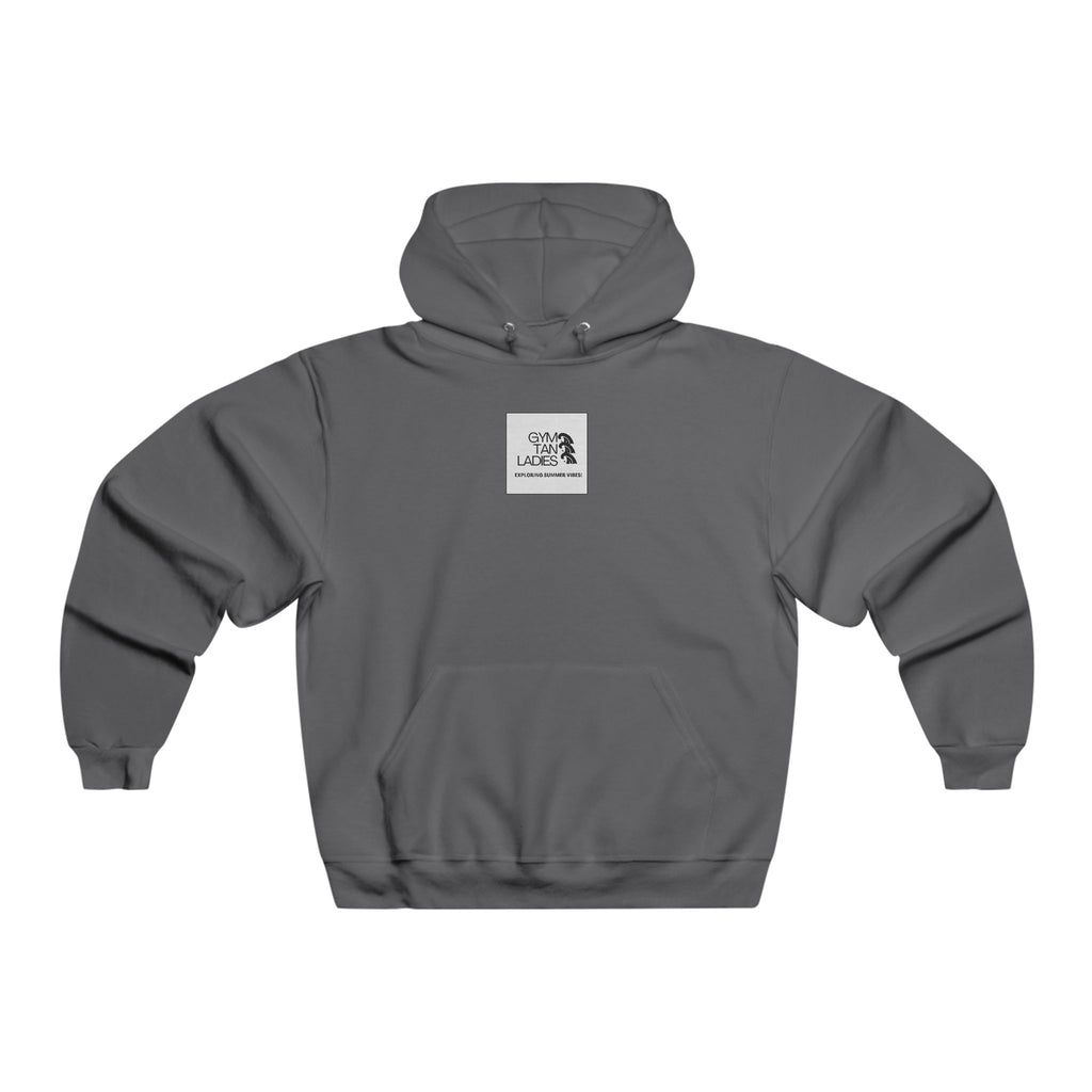 Mens Gym Tan Hoodie — 'Exploring Summer Vibes' Logo Sweatshirt