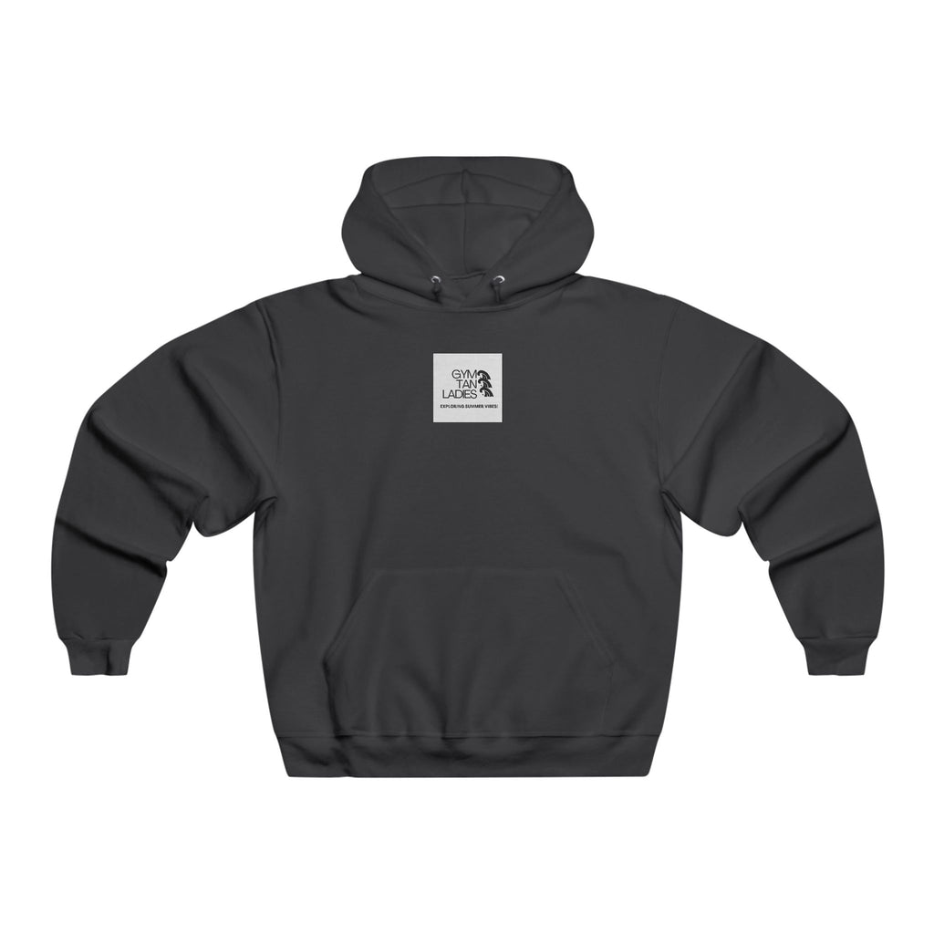 Mens Gym Tan Hoodie — 'Exploring Summer Vibes' Logo Sweatshirt