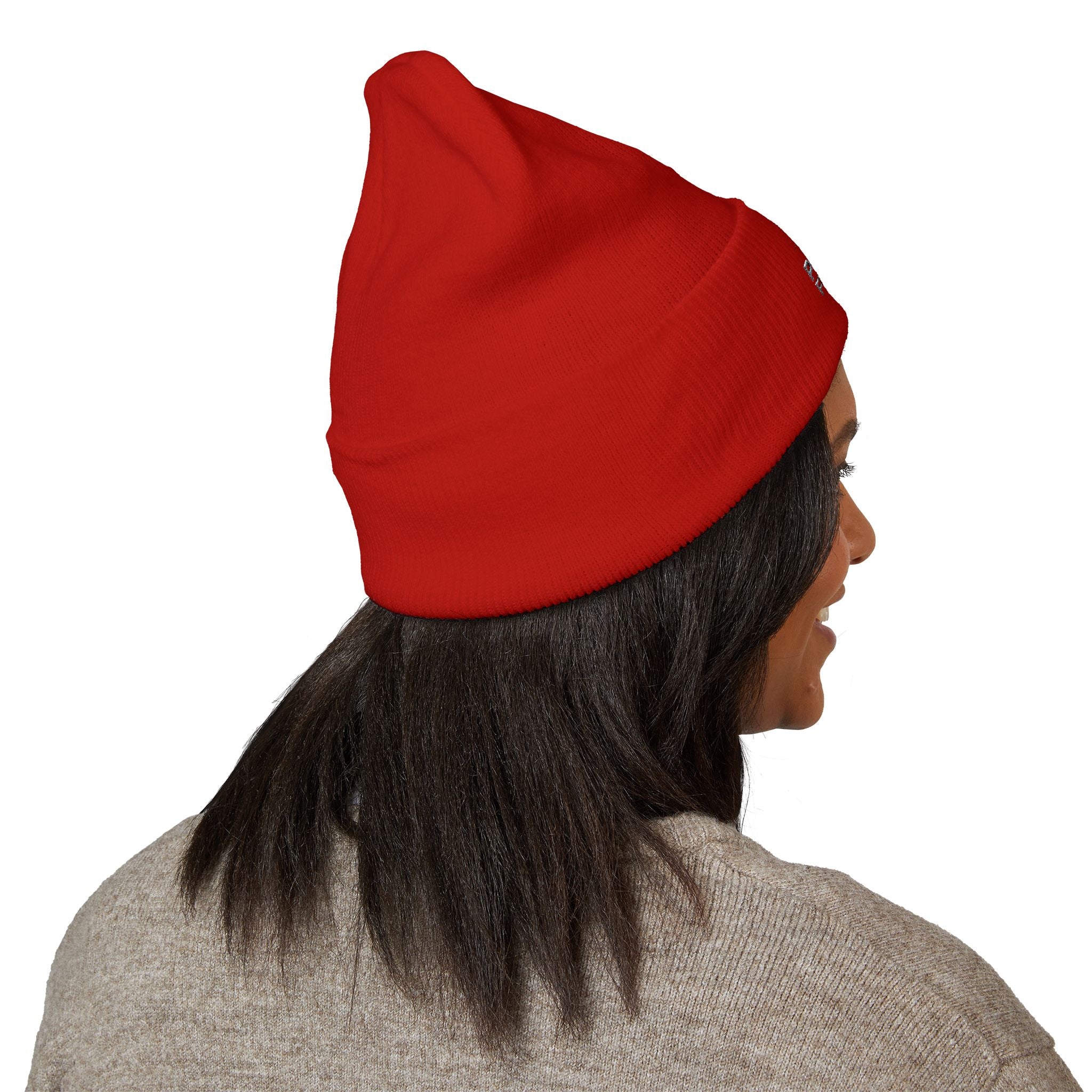 EMT Heartbeat Embroidered Beanie - Classic Cuffed Knit Hat for First Responders