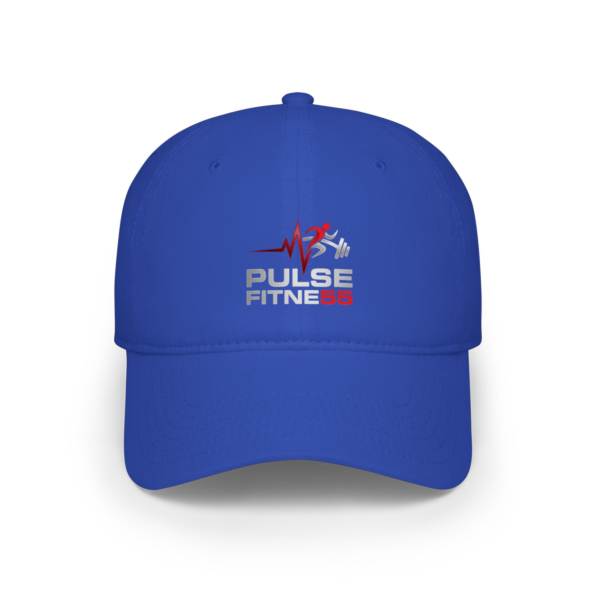Pulse Fitness Low Profile Baseball Cap — Embroidered Gym Hat