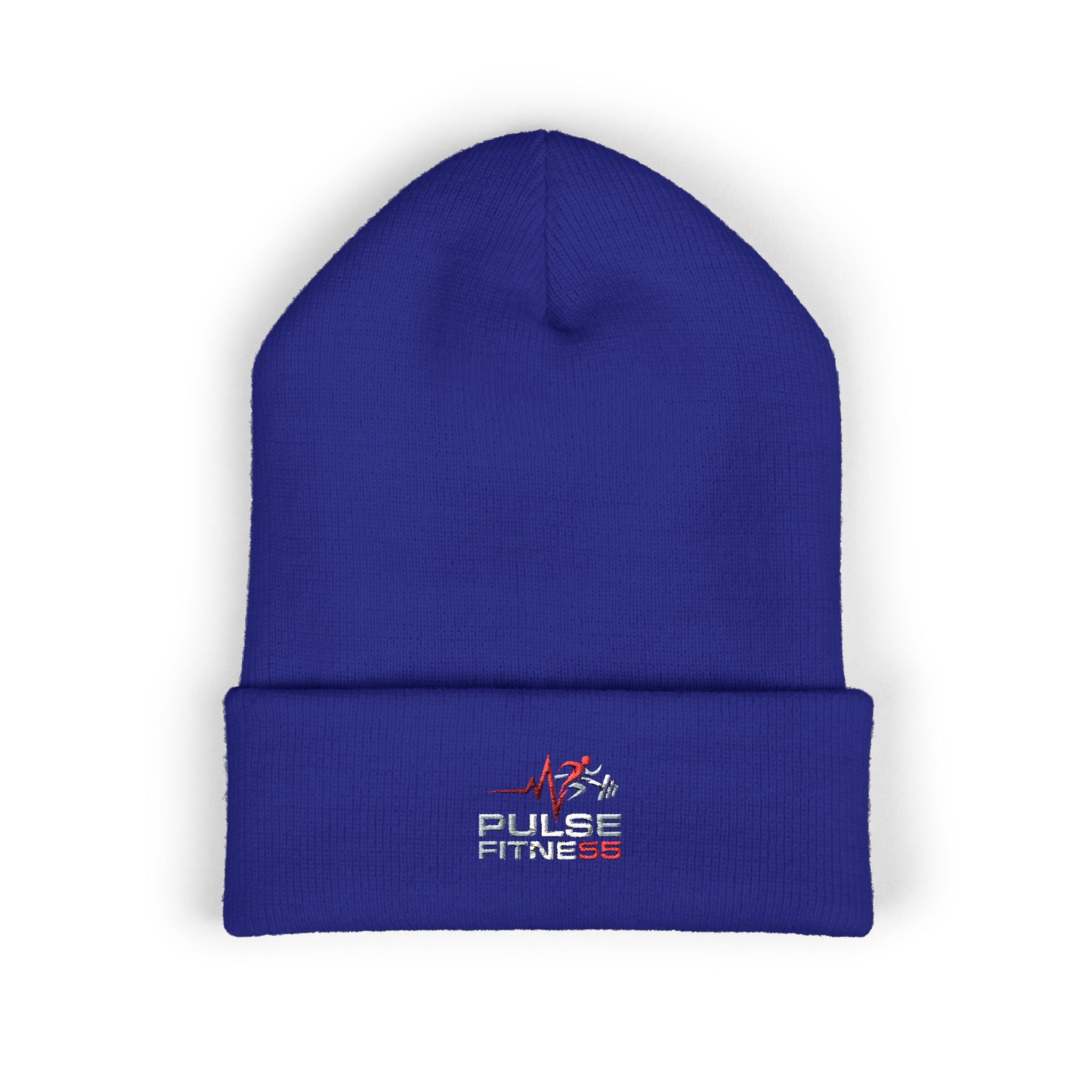 EMT Heartbeat Embroidered Beanie - Classic Cuffed Knit Hat for First Responders