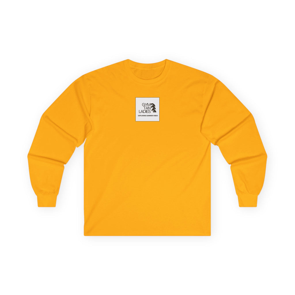 Gym Tan Long Sleeve Tee Logo Fitness Shirt