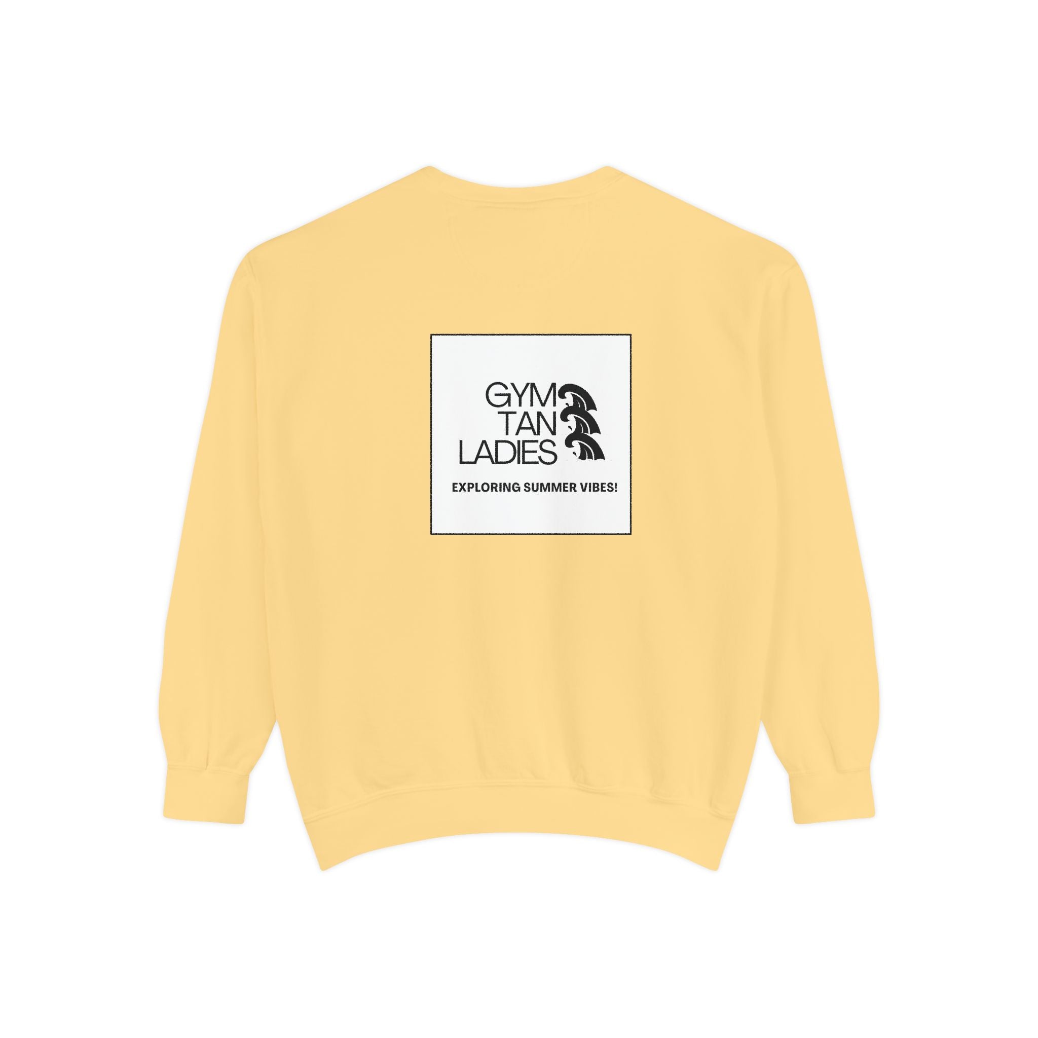 Mens Gym Tan Sweatshirt Logo Crewneck