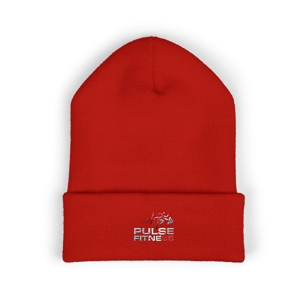 EMT Heartbeat Embroidered Beanie - Classic Cuffed Knit Hat for First Responders