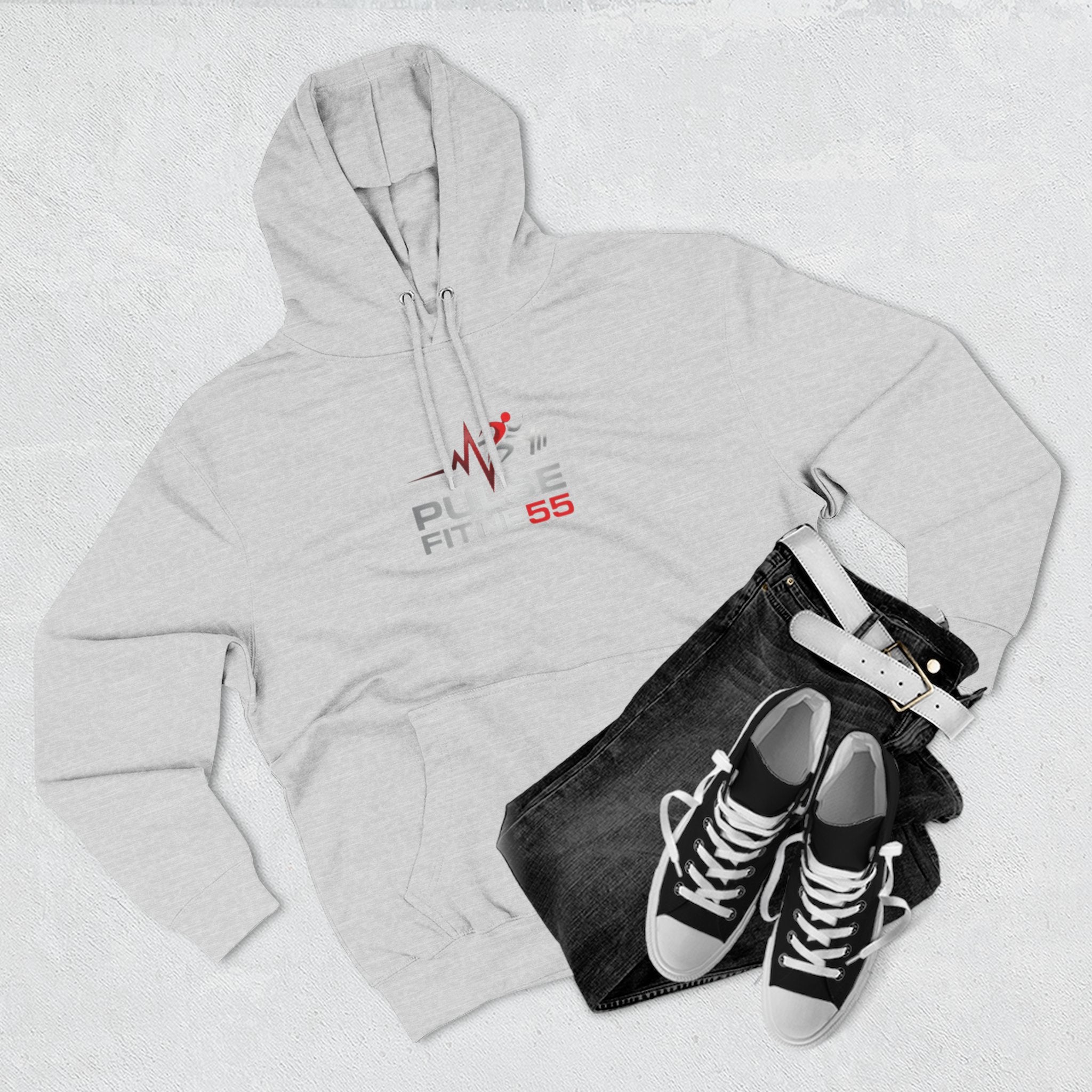 Sudadera con capucha Pulse Fitness 55 - Sudadera polar con logo de gimnasio