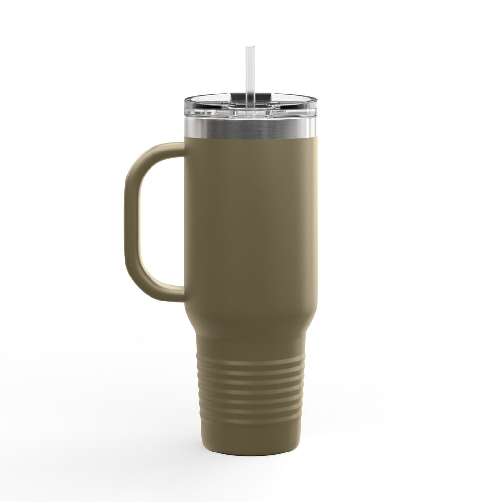 40oz Insulated Travel Mug — Pulse Fitness Logo Stainless Steel Tumbler with Straw