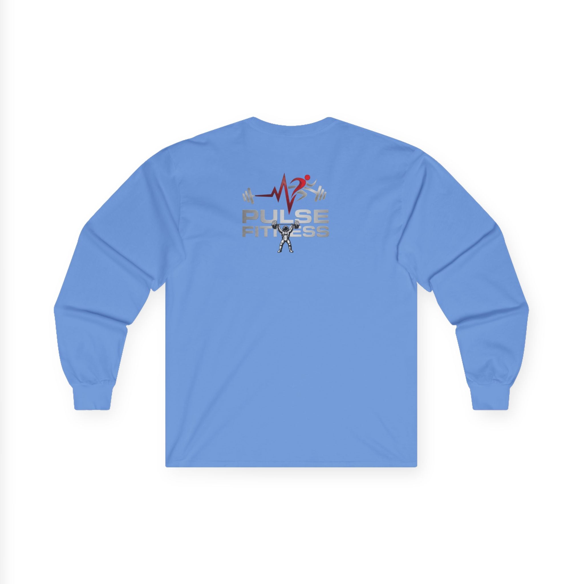 Fitness Long Sleeve Tee — Astronaut Weightlifter Graphic (Pulse Fitness)