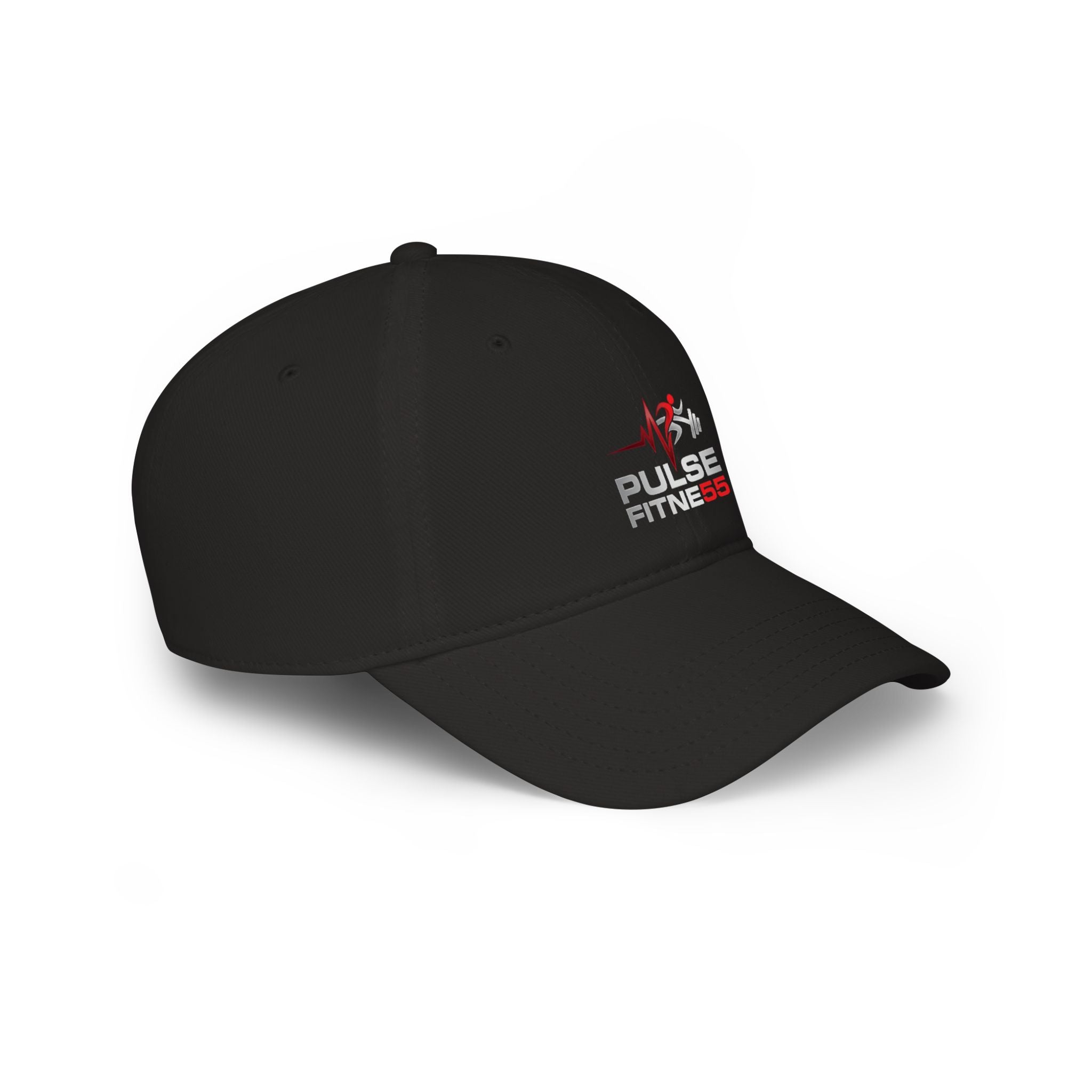 Pulse Fitness Low Profile Baseball Cap — Embroidered Gym Hat