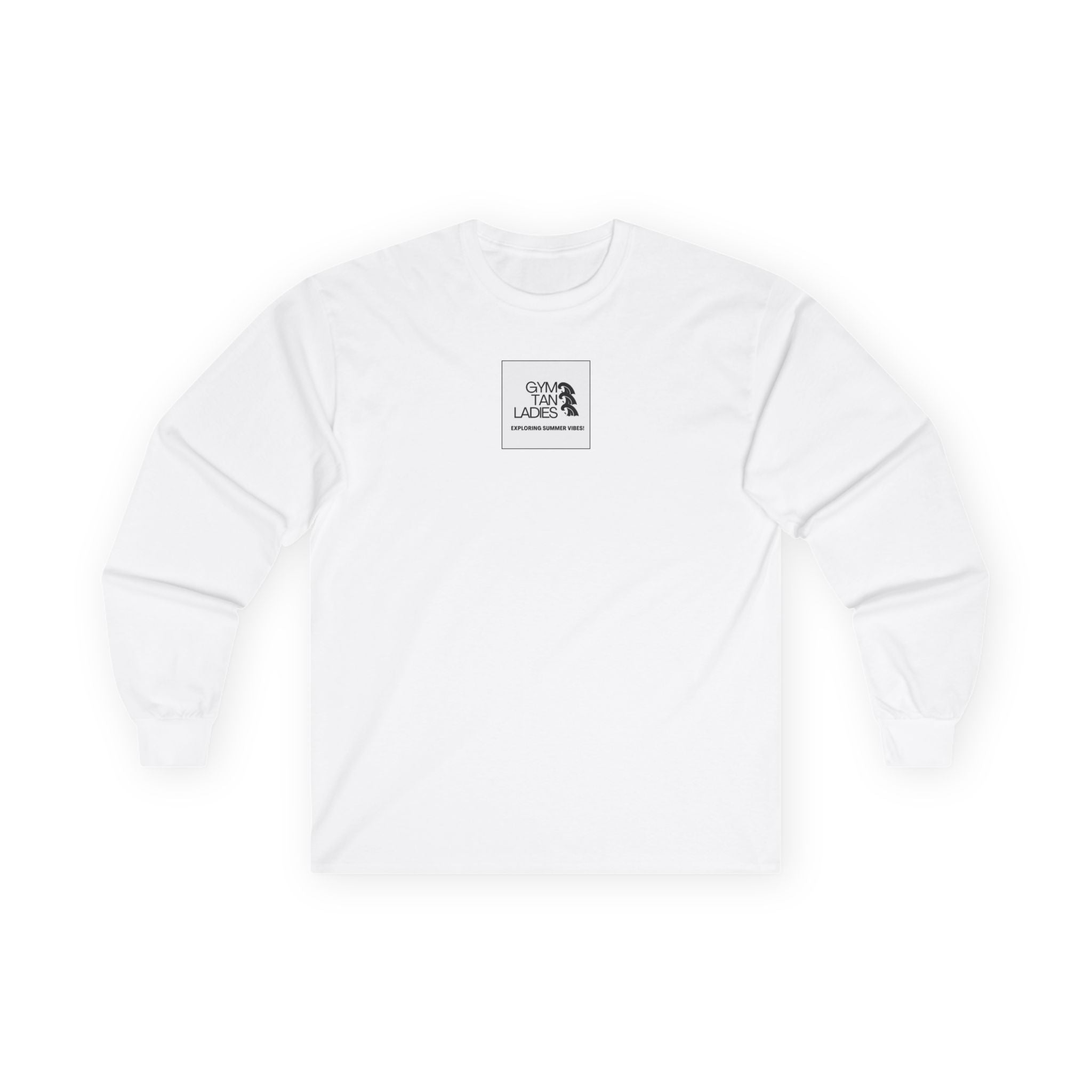 Gym Tan Ladies Long Sleeve Tee — Retro Logo Fitness Shirt