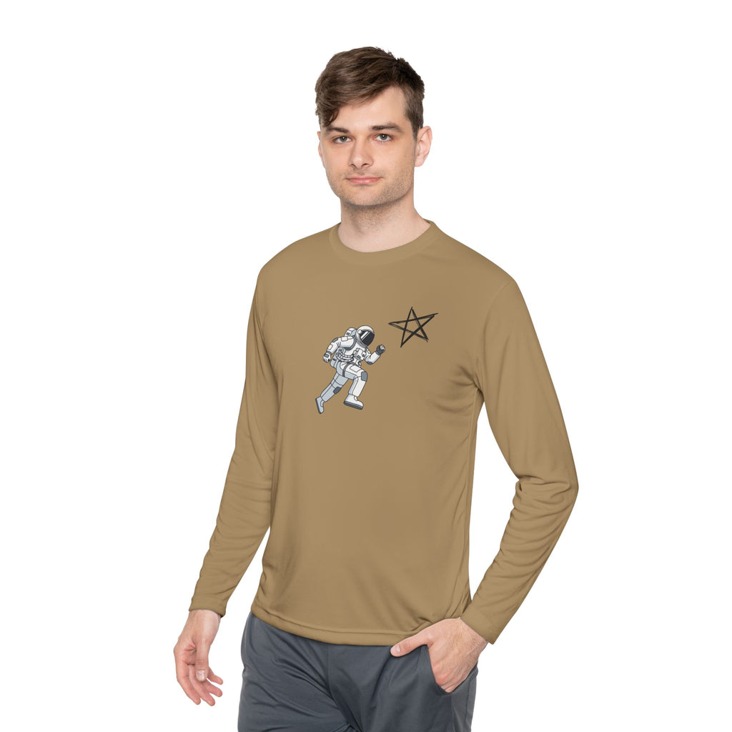 Astronaut Star Long Sleeve Tee — 'GinaStar' Graphic Performance Tee