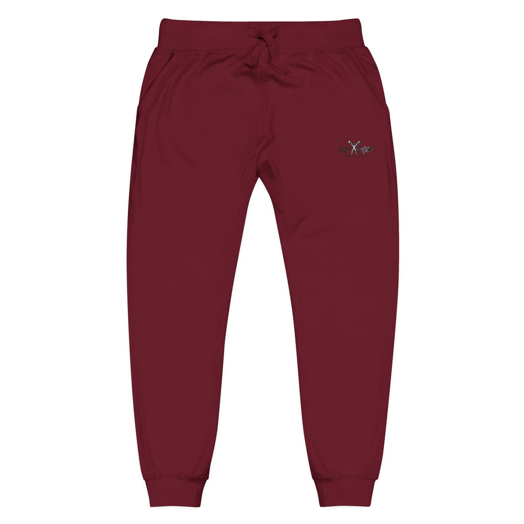 Embroidered Minimalist White Fleece Sweatpants — Cozy Everyday Joggers