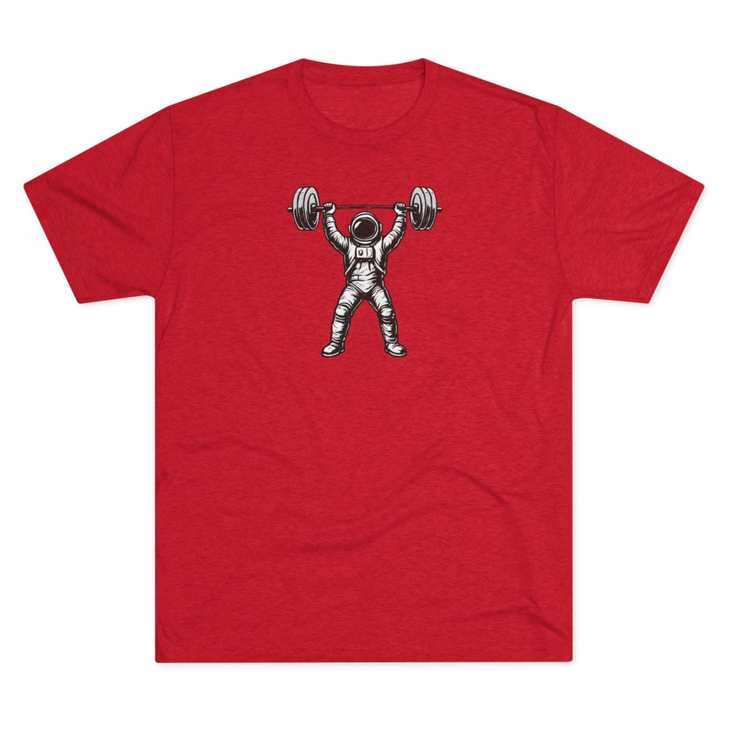 Astronaut Weightlifter Tee — Gym Star Performance Fitness Shirt