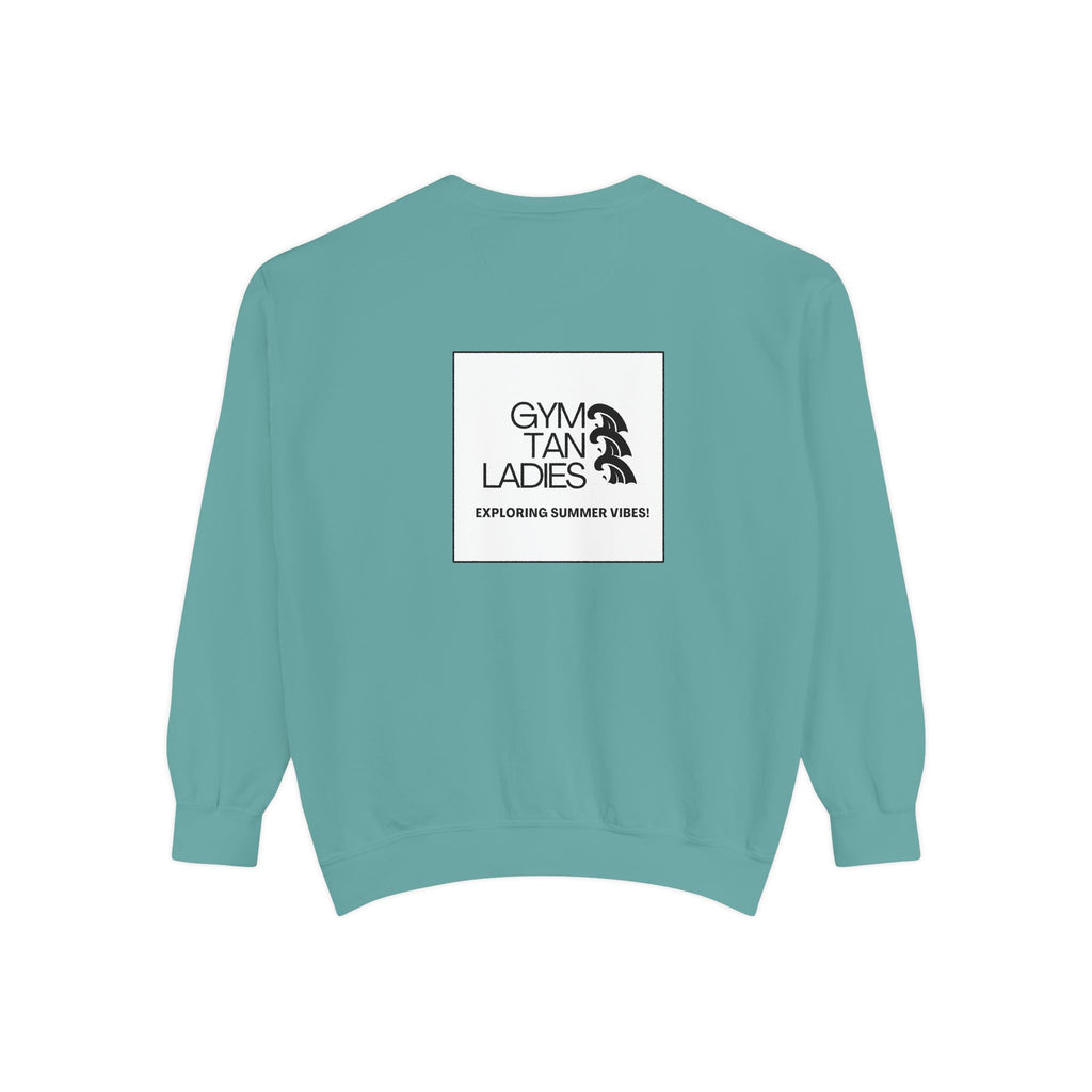 Mens Gym Tan Sweatshirt Logo Crewneck