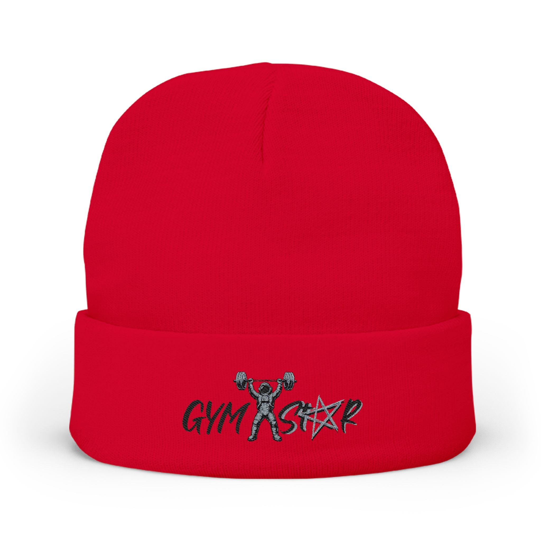 Gym Strong Embroidered Knit Beanie