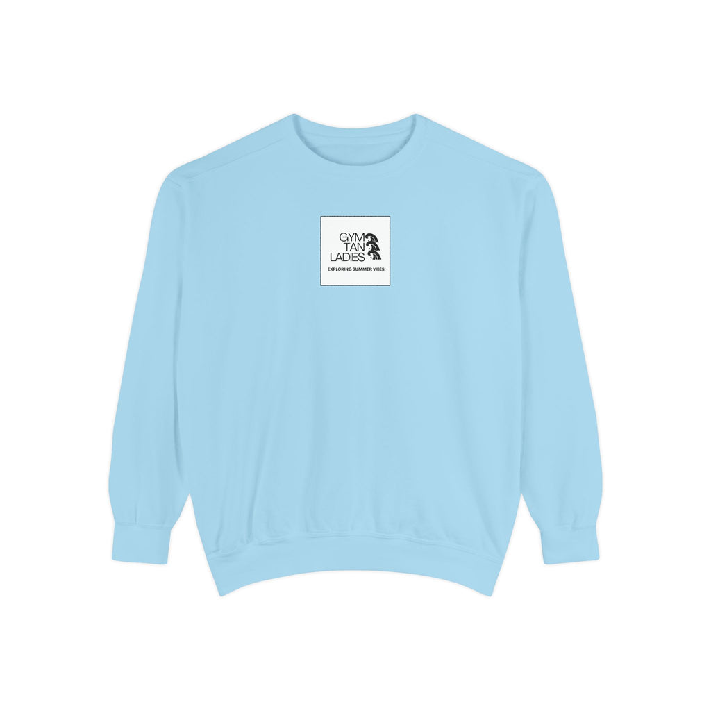 Mens Gym Tan Sweatshirt Logo Crewneck
