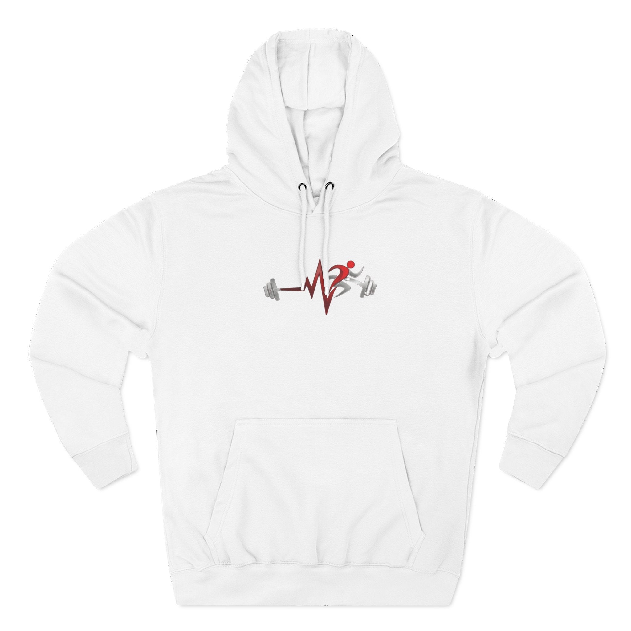 Fitness Heartbeat Hoodie — Weightlifting Pulse Graphic Hoodie