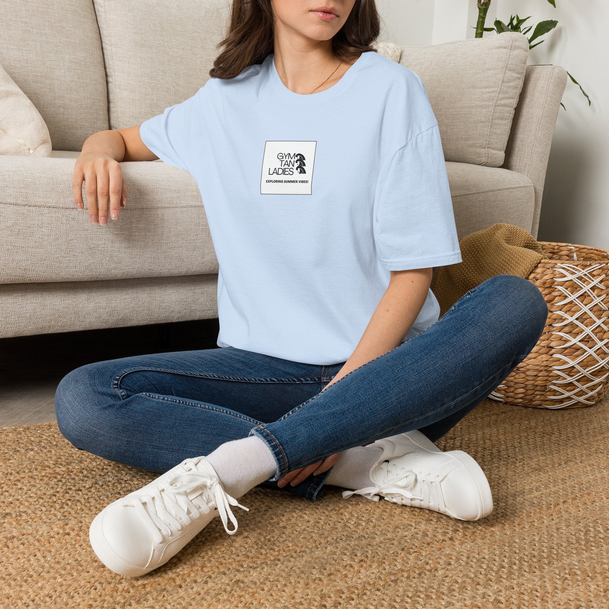 Womens Gym Tan T-Shirt Graphic Tee