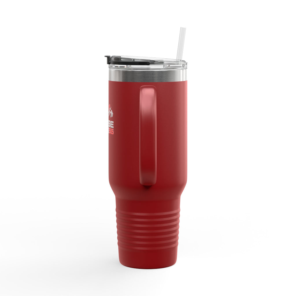 40oz Insulated Travel Mug — Pulse Fitness Logo Stainless Steel Tumbler with Straw