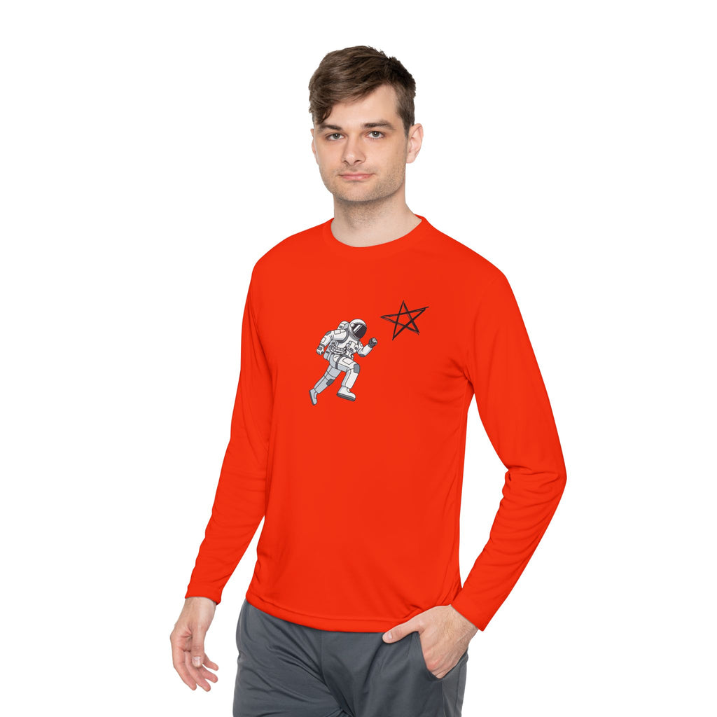 Astronaut Star Long Sleeve Tee — 'GinaStar' Graphic Performance Tee