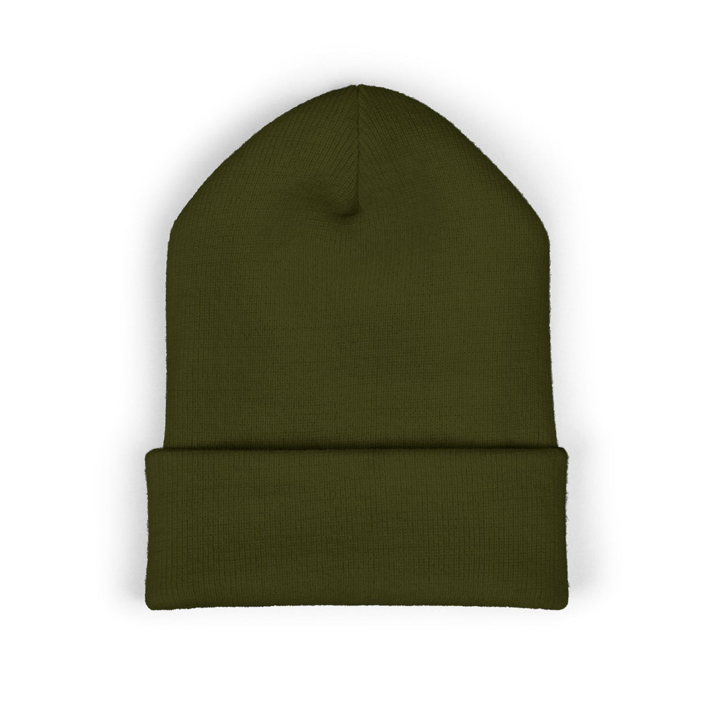 EMT Heartbeat Embroidered Beanie - Classic Cuffed Knit Hat for First Responders