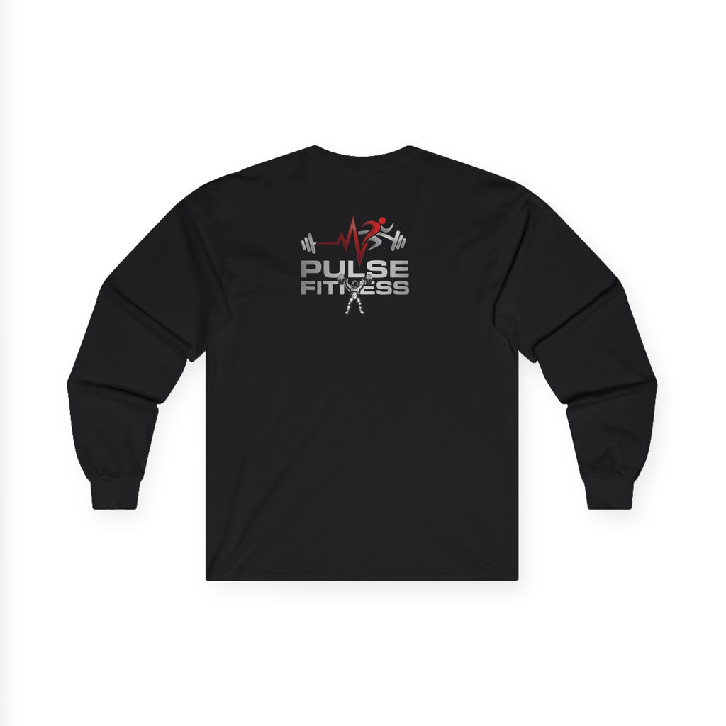 Fitness Long Sleeve Tee — Astronaut Weightlifter Graphic (Pulse Fitness)