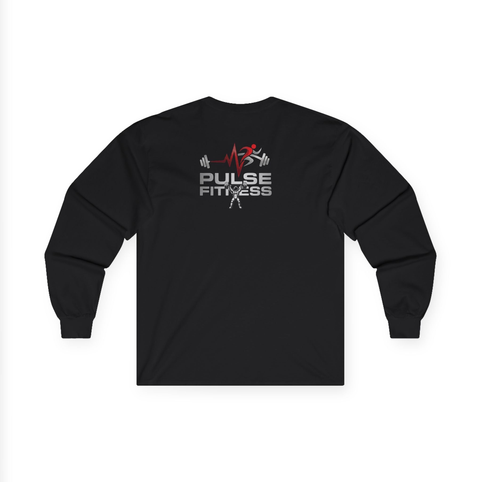Fitness Long Sleeve Tee — Astronaut Weightlifter Graphic (Pulse Fitness)