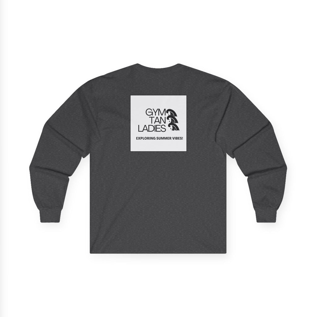 Gym Tan Long Sleeve Tee Logo Fitness Shirt