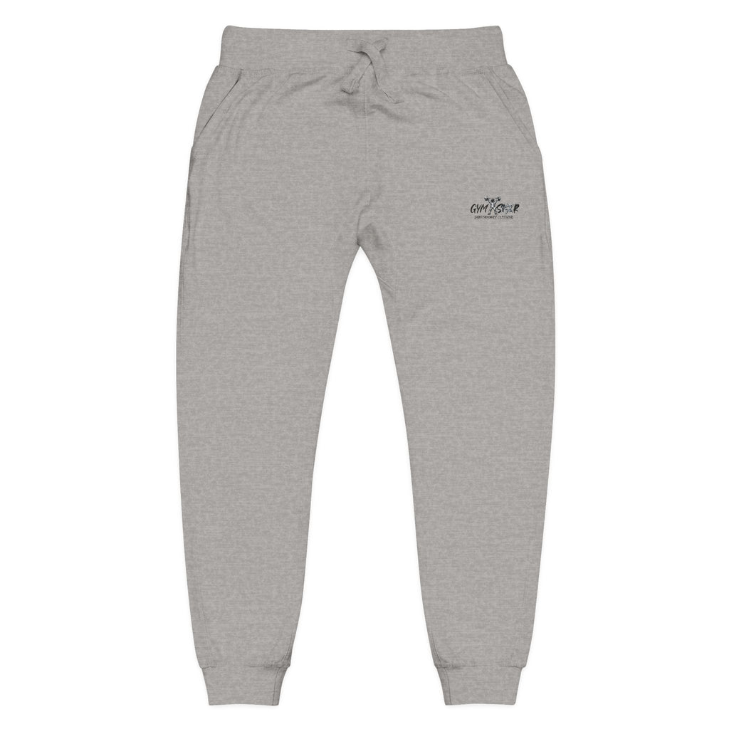 Embroidered Minimalist White Fleece Sweatpants — Cozy Everyday Joggers