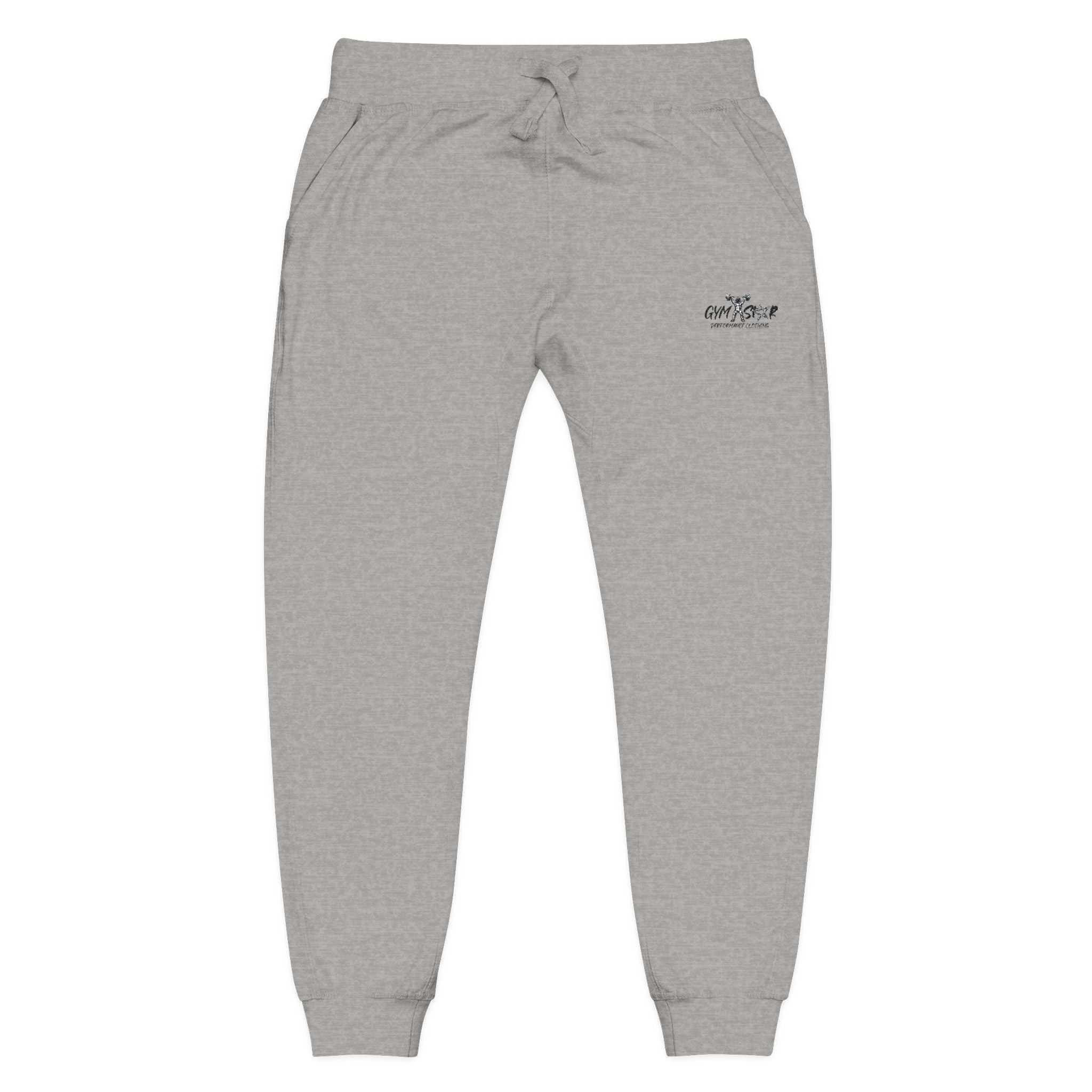 Embroidered Minimalist White Fleece Sweatpants — Cozy Everyday Joggers