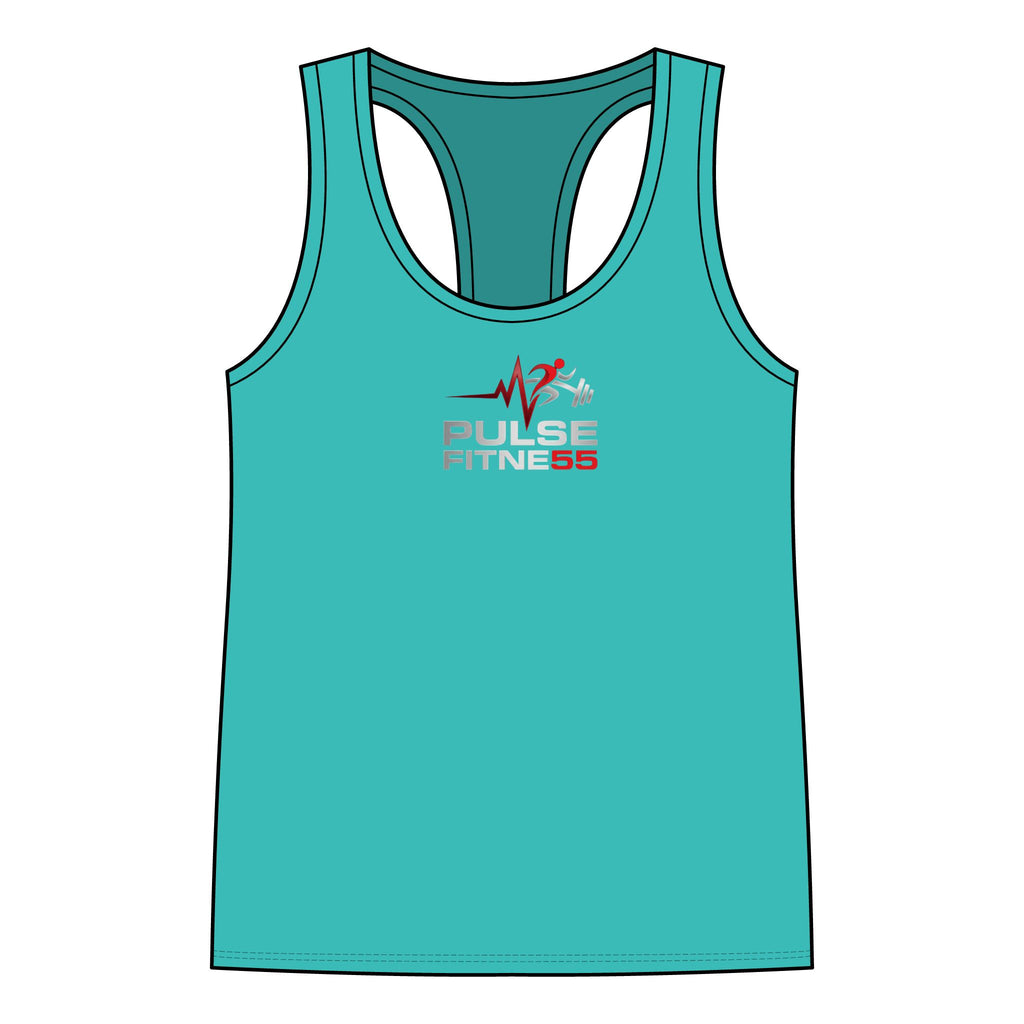 Pulse Fitness Racerback Tank Top — Women’s Workout Tank with Heartbeat Logo