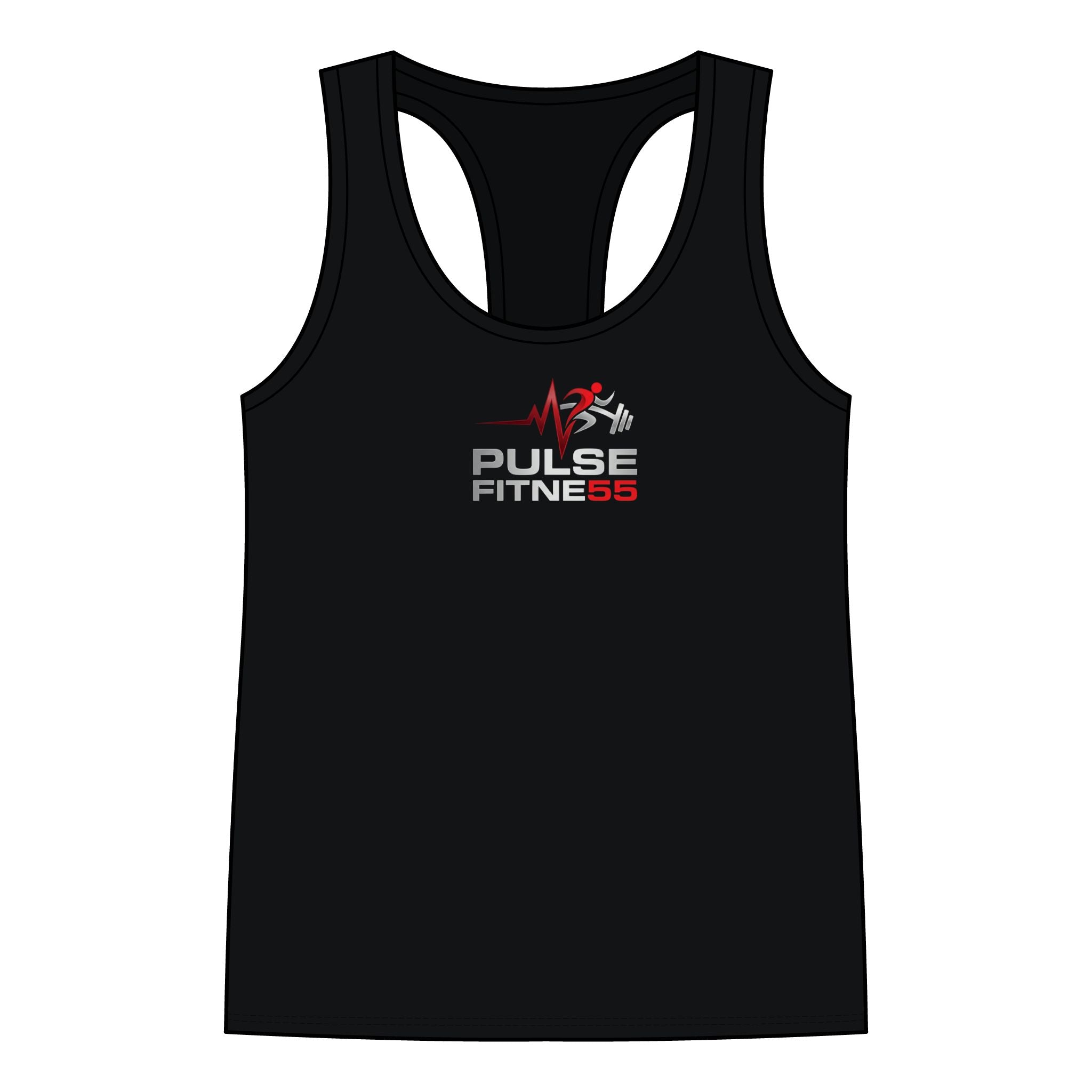Pulse Fitness Racerback Tank Top — Women’s Workout Tank with Heartbeat Logo