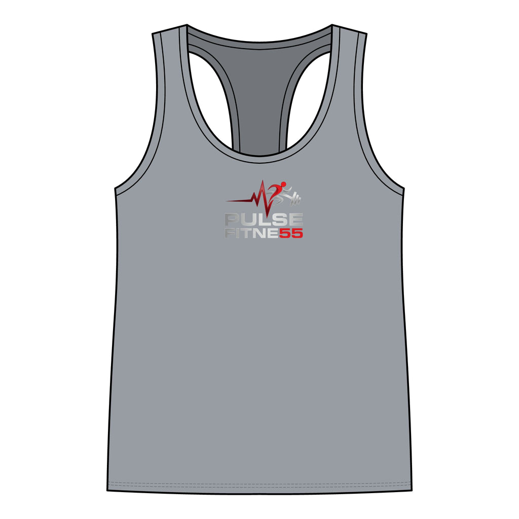 Pulse Fitness Racerback Tank Top — Women’s Workout Tank with Heartbeat Logo