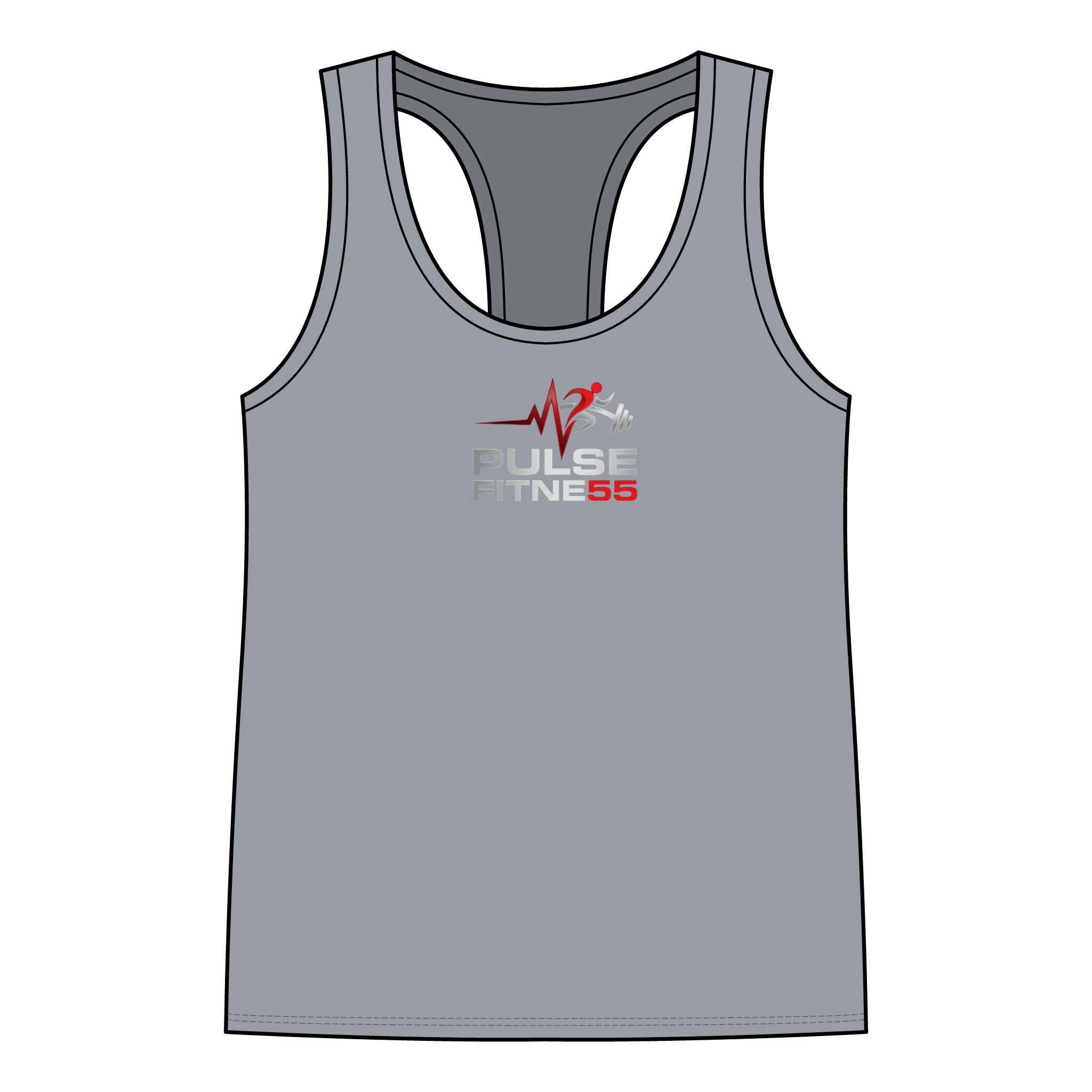 Pulse Fitness Racerback Tank Top — Women’s Workout Tank with Heartbeat Logo