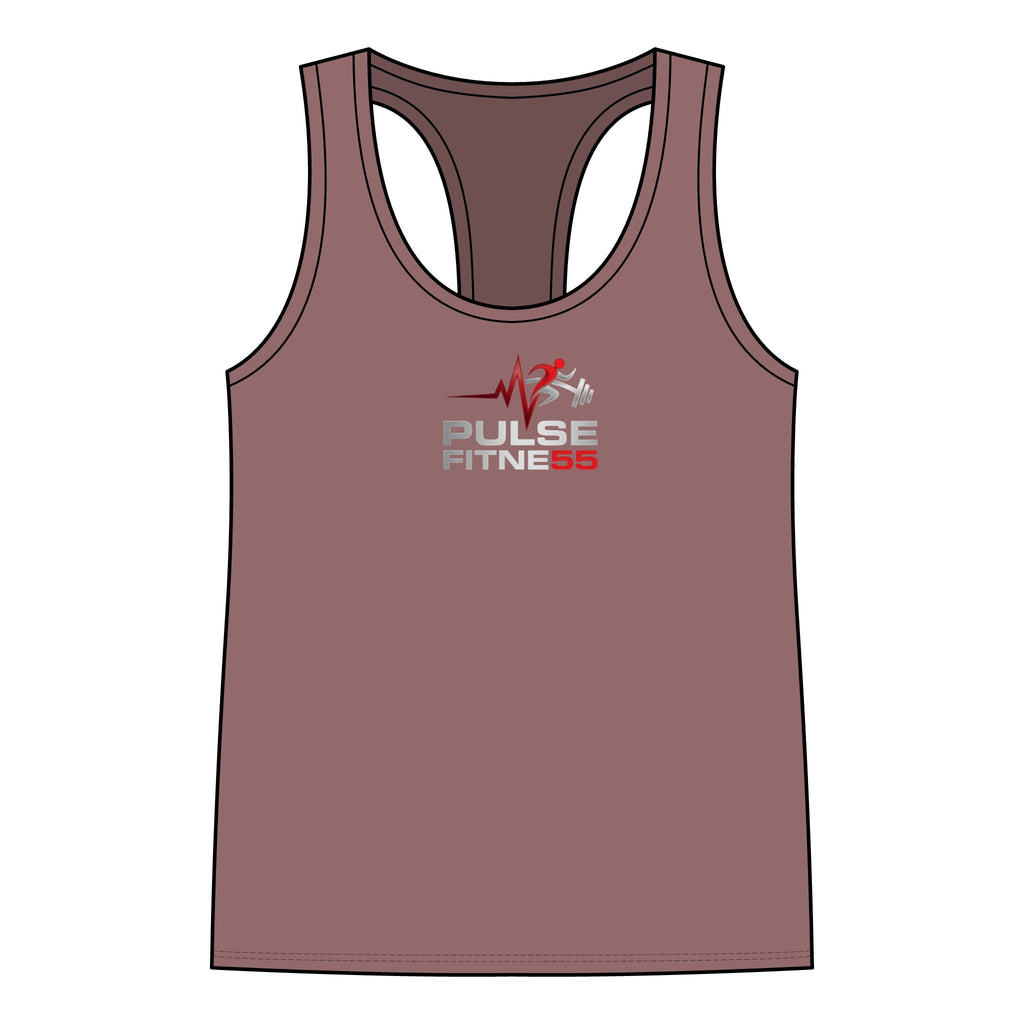 Pulse Fitness Racerback Tank Top — Women’s Workout Tank with Heartbeat Logo