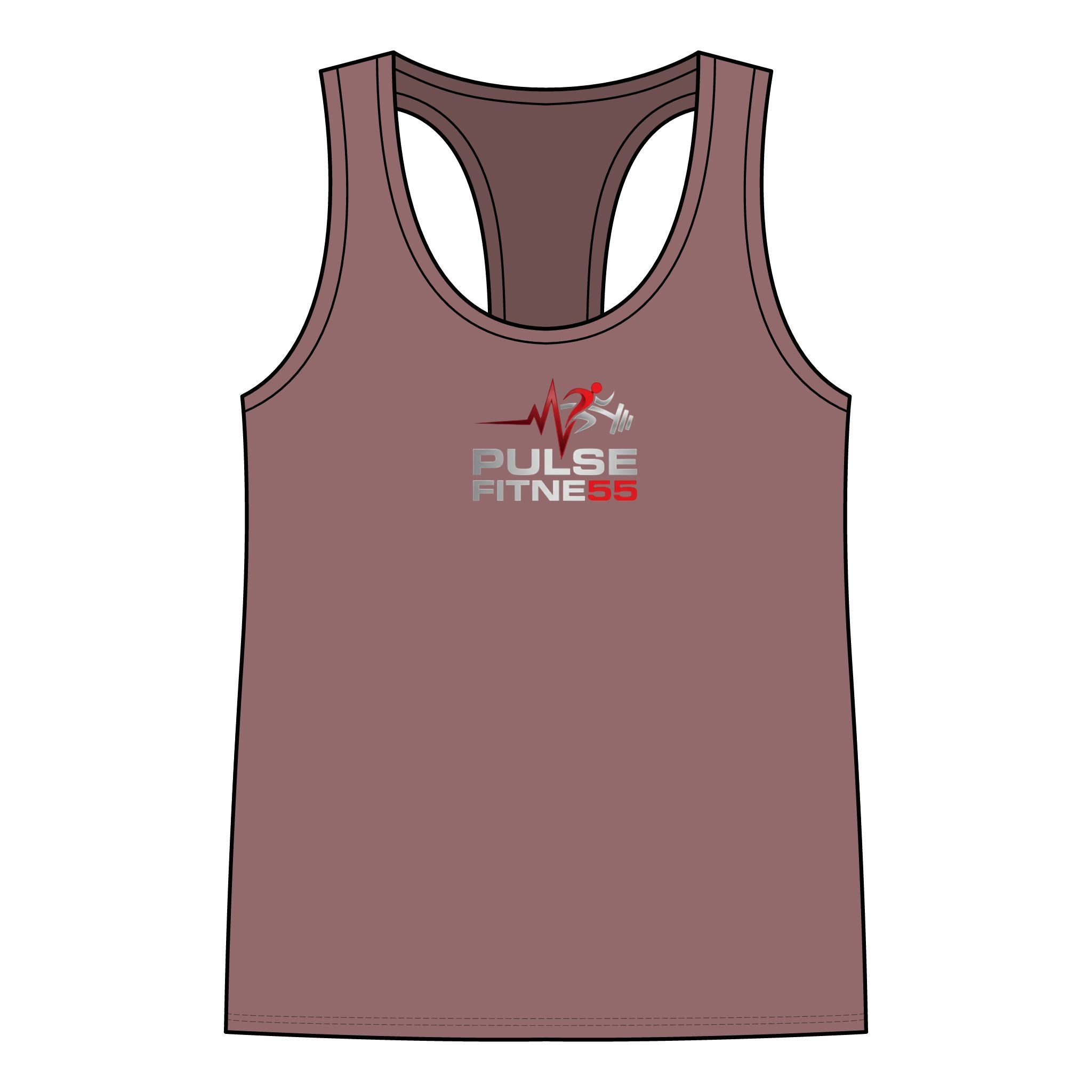 Pulse Fitness Racerback Tank Top — Women’s Workout Tank with Heartbeat Logo