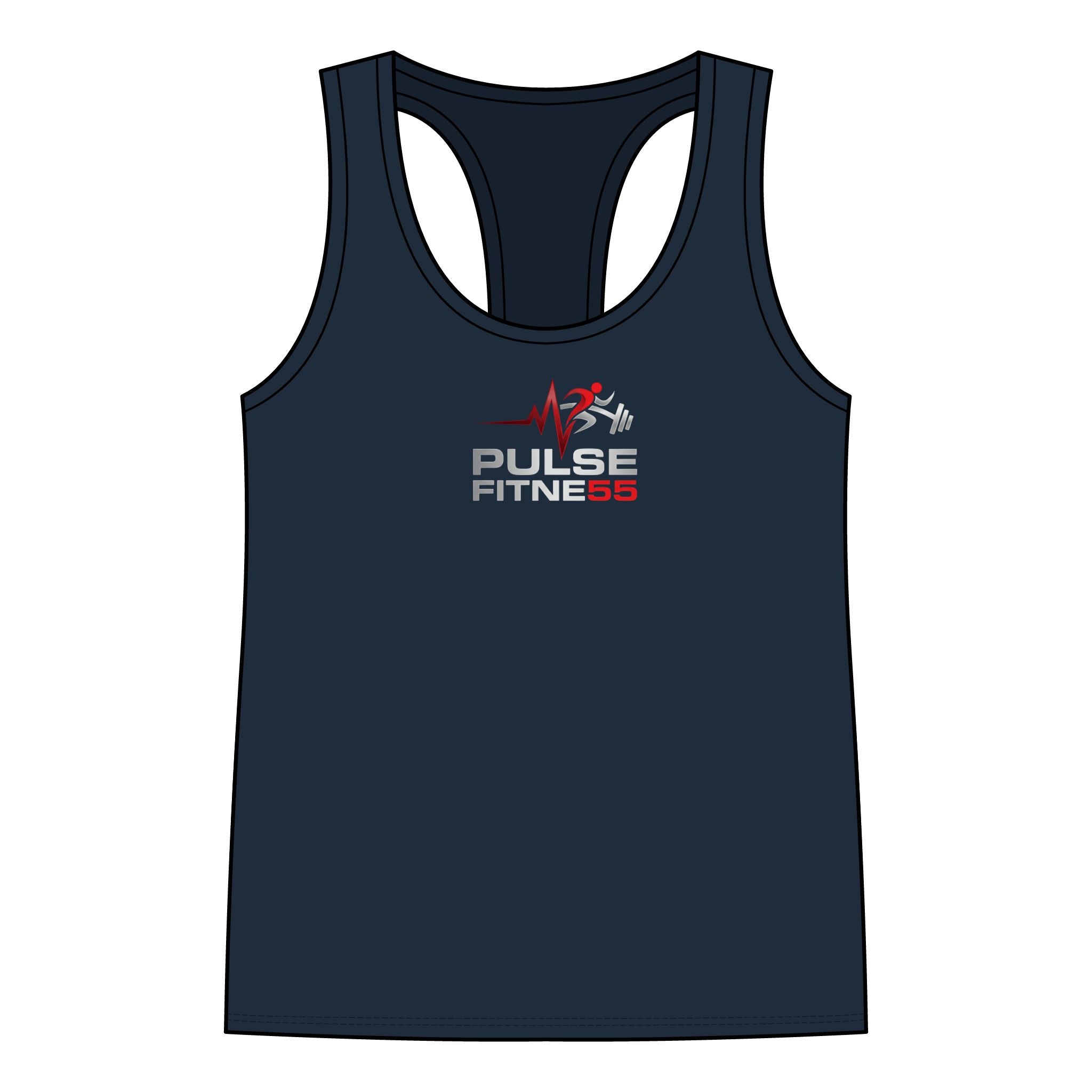 Pulse Fitness Racerback Tank Top — Women’s Workout Tank with Heartbeat Logo