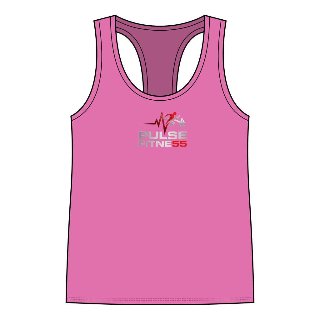 Pulse Fitness Racerback Tank Top — Women’s Workout Tank with Heartbeat Logo