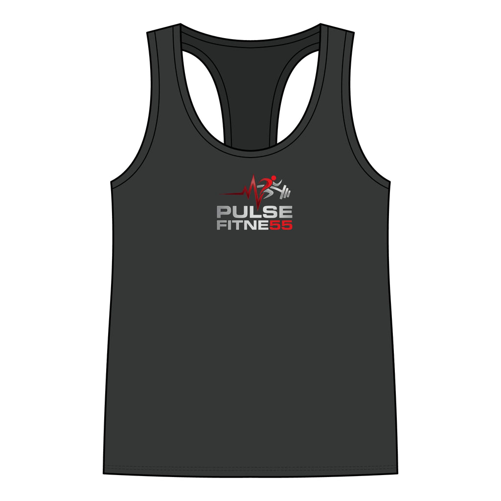 Pulse Fitness Racerback Tank Top — Women’s Workout Tank with Heartbeat Logo