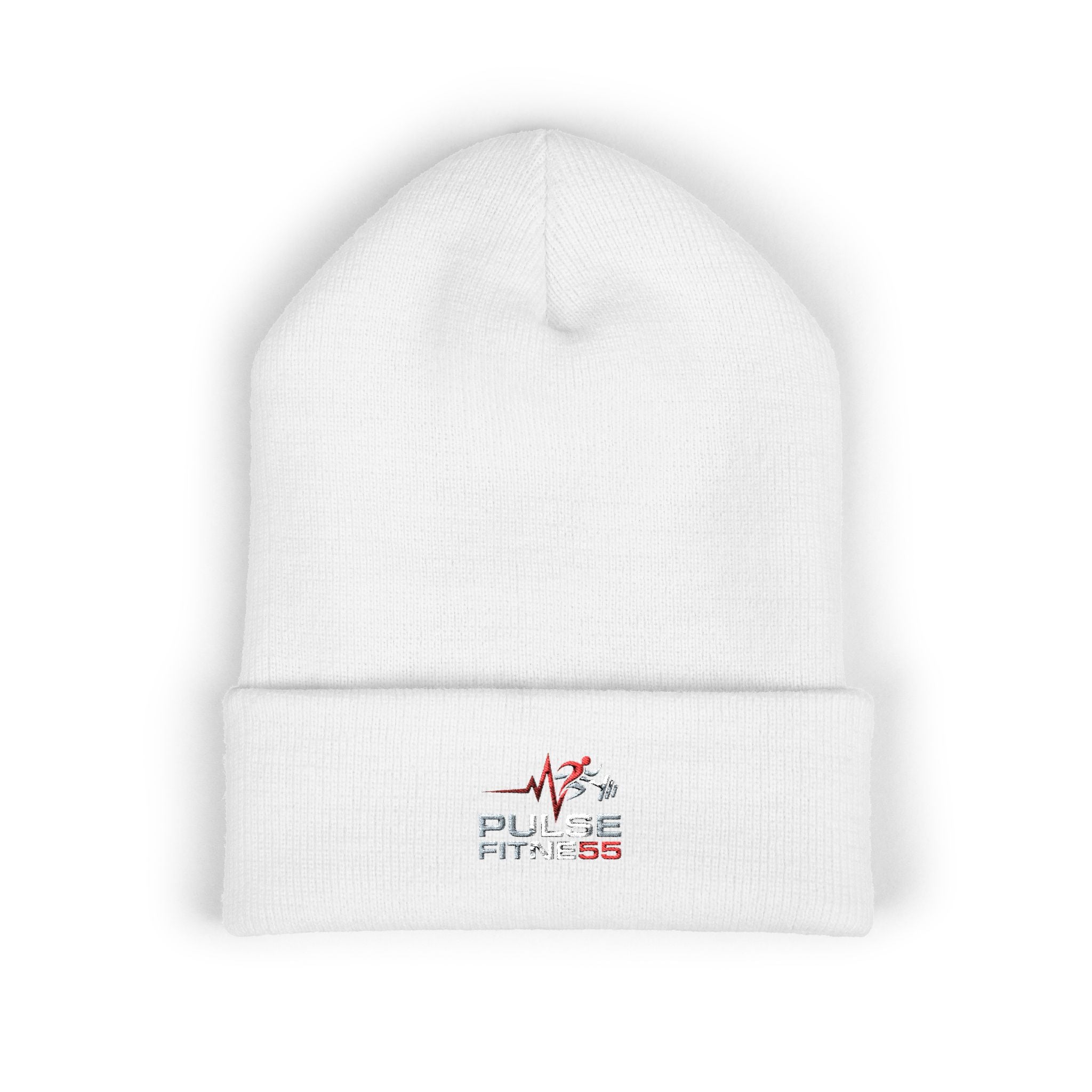 EMT Heartbeat Embroidered Beanie - Classic Cuffed Knit Hat for First Responders