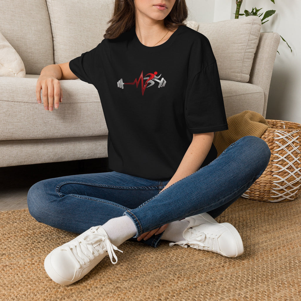 Camiseta Latido Fitness — Corredor & Barra Pulsación Gimnasio