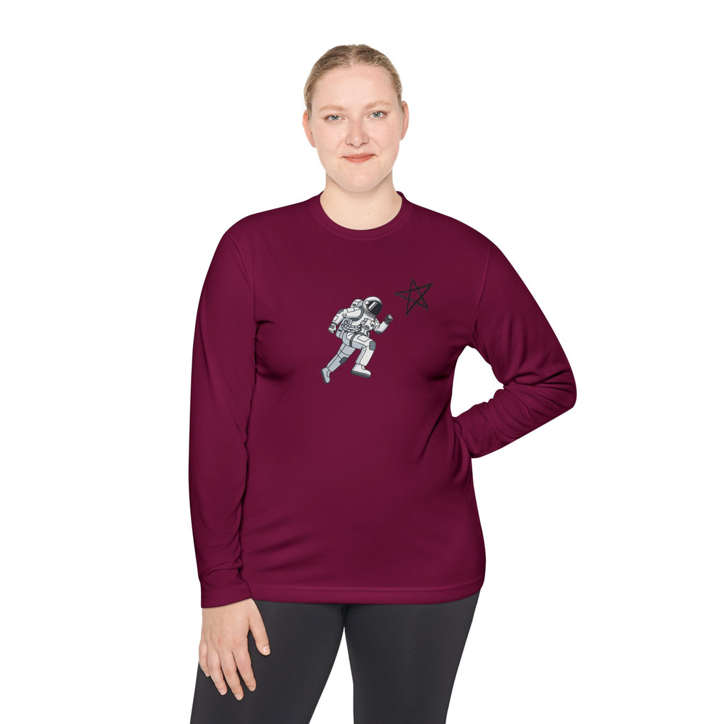 Astronaut Star Long Sleeve Tee — 'GinaStar' Graphic Performance Tee