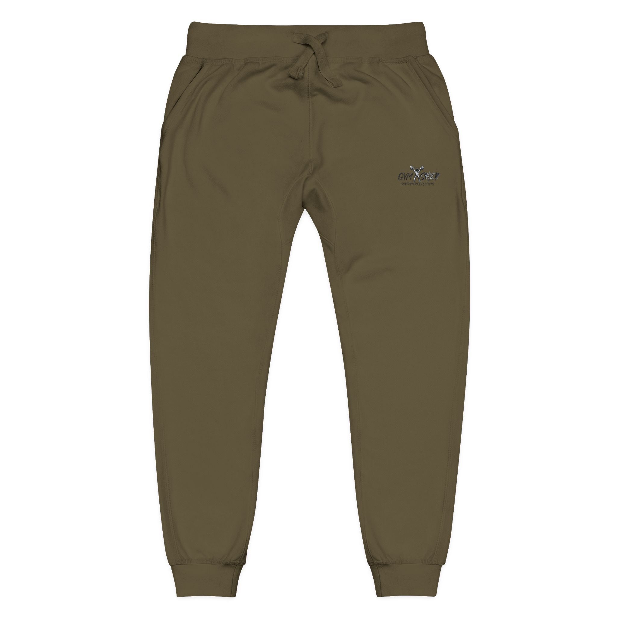 Embroidered Minimalist White Fleece Sweatpants — Cozy Everyday Joggers