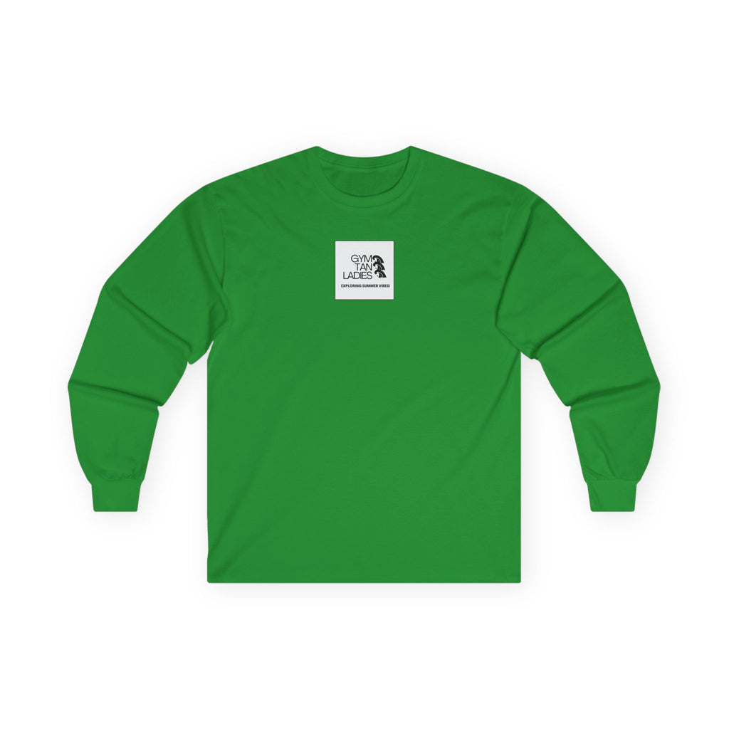 Gym Tan Long Sleeve Tee Logo Fitness Shirt